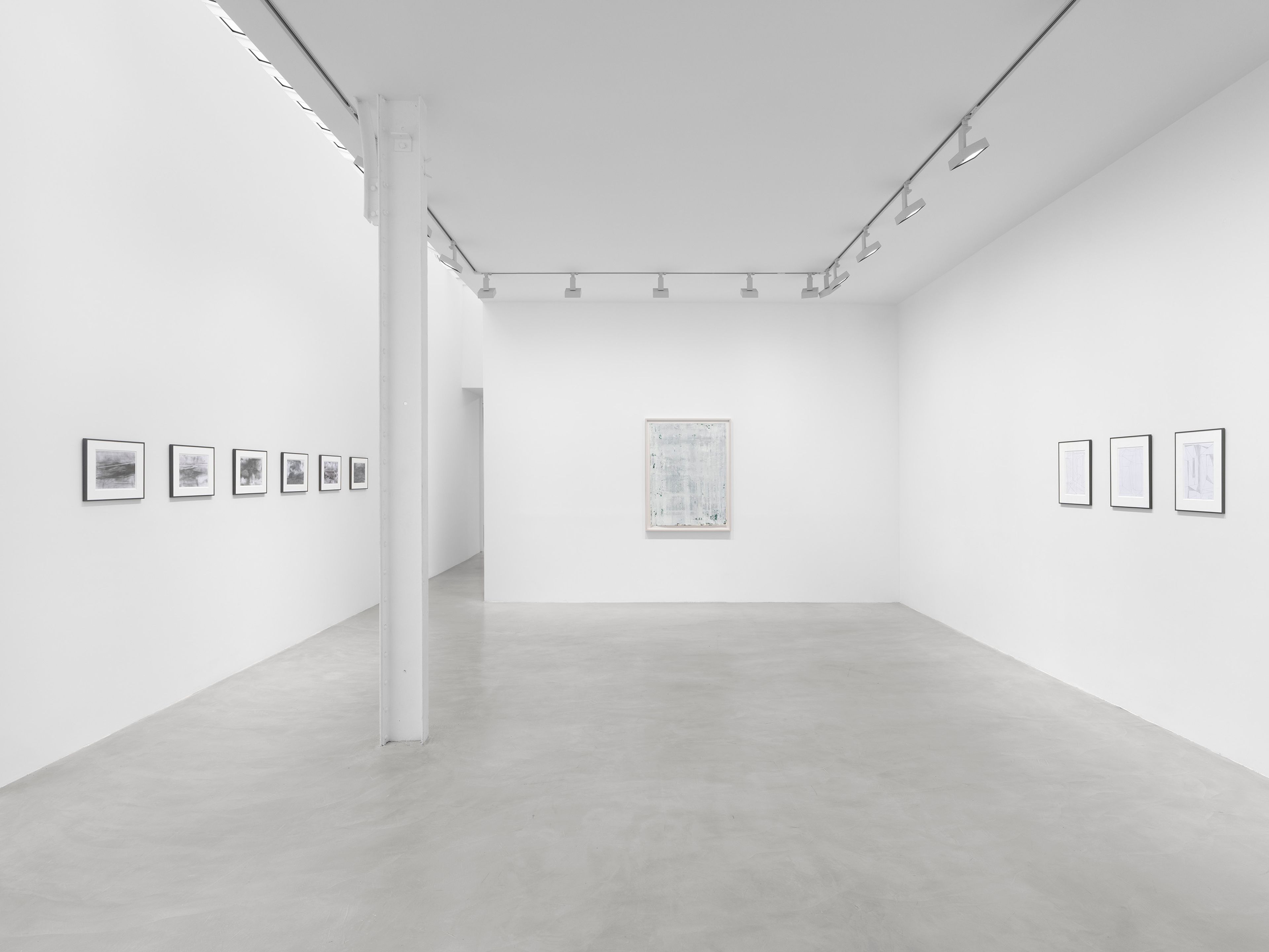An installation view of the exhibition, Gerhard Richter, at David Zwirner in Paris, dated 2025.