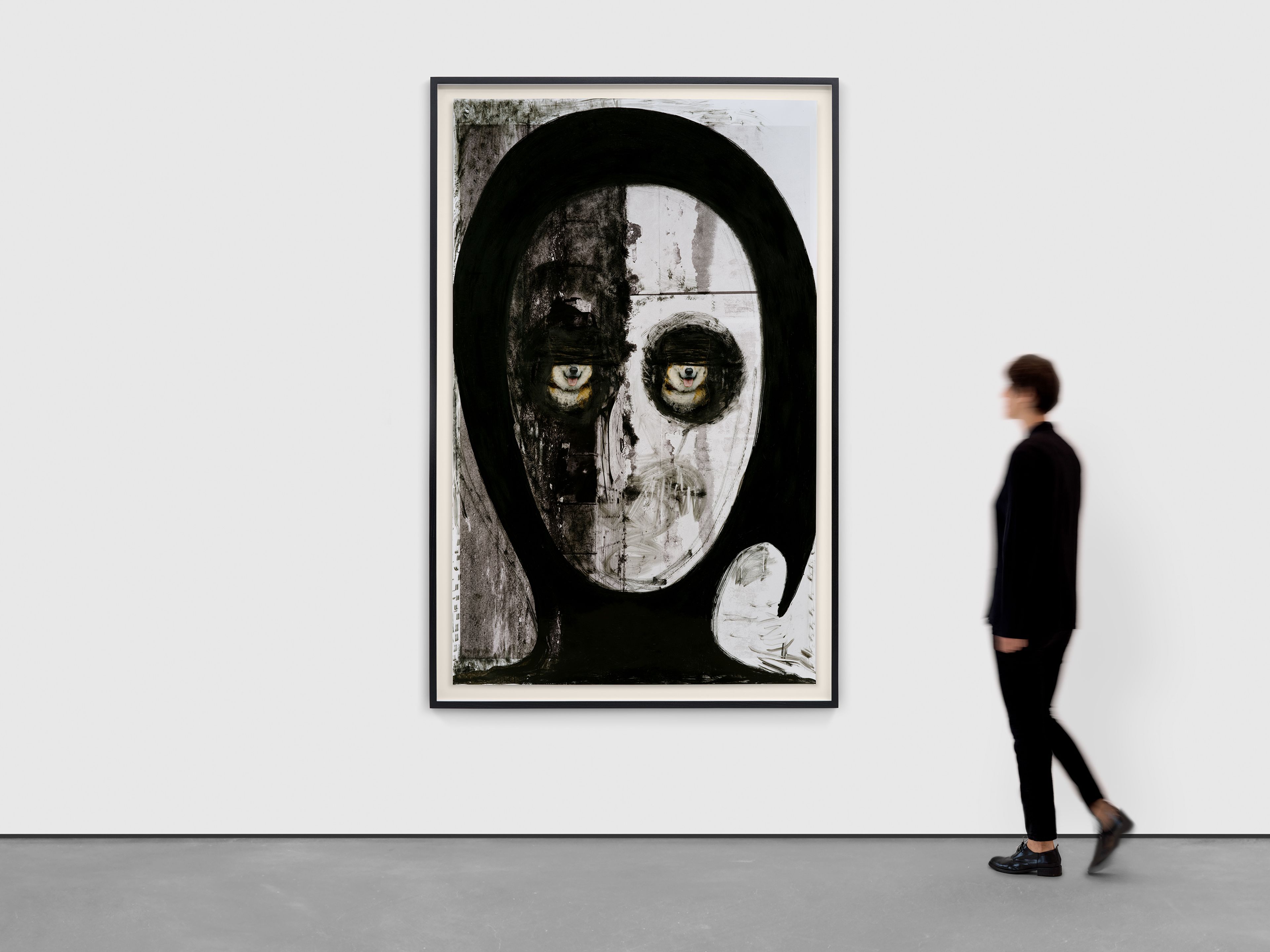 An untitled work on paper by Huma Bhabha, dated 2025.