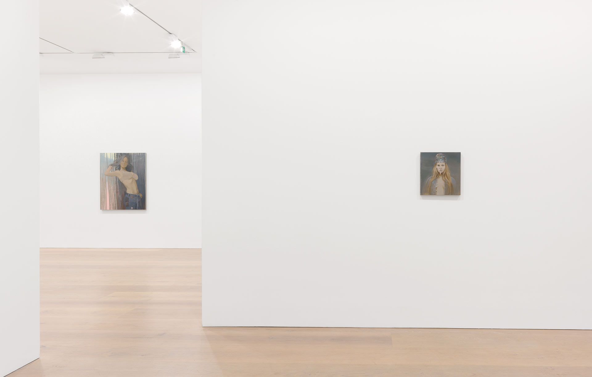 An installation view of the exhibition Lisa Yuskavage, at David Zwirner London, dated 2017.