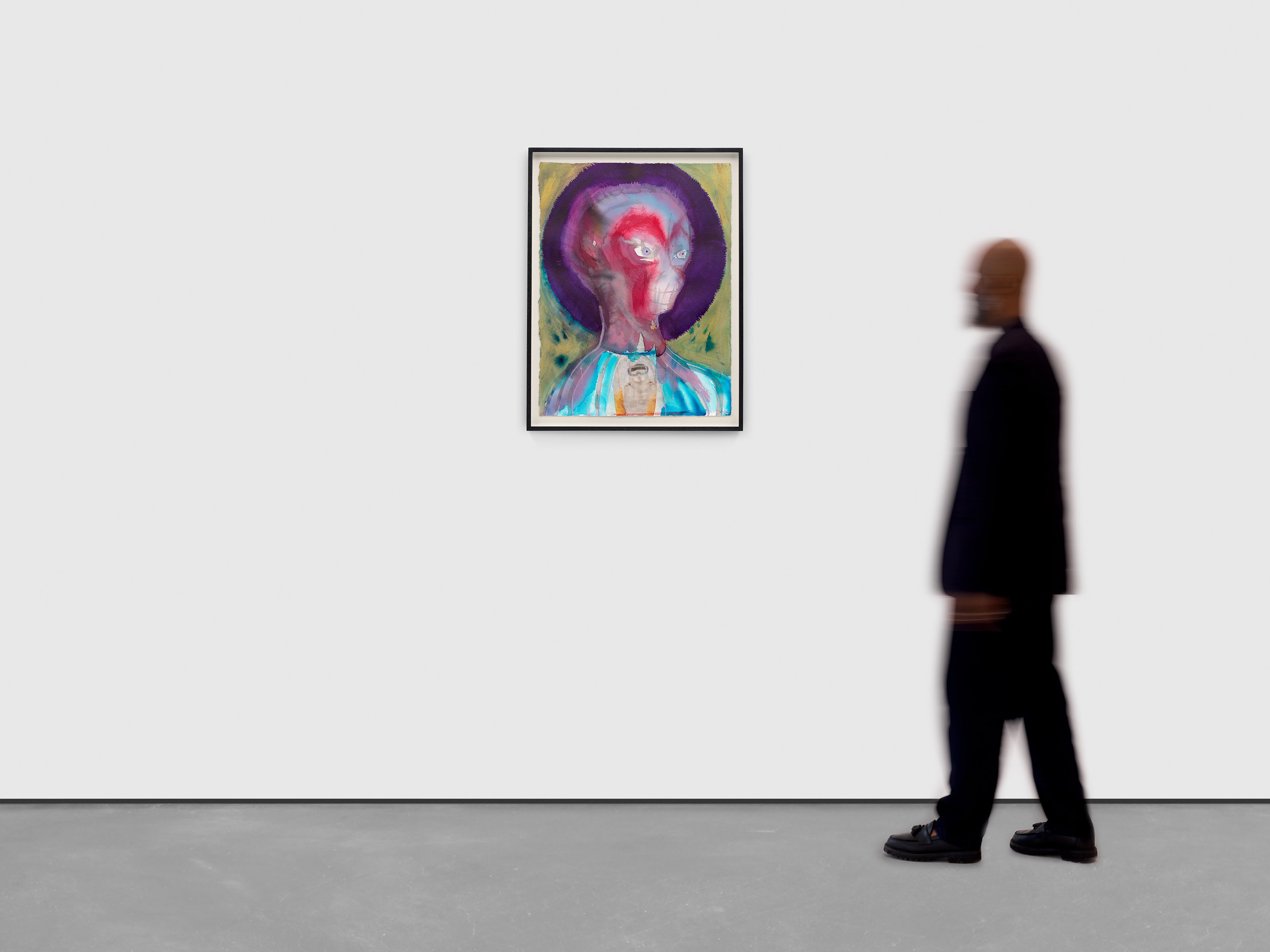 An untitled work on paper by Huma Bhabha, dated 2025.