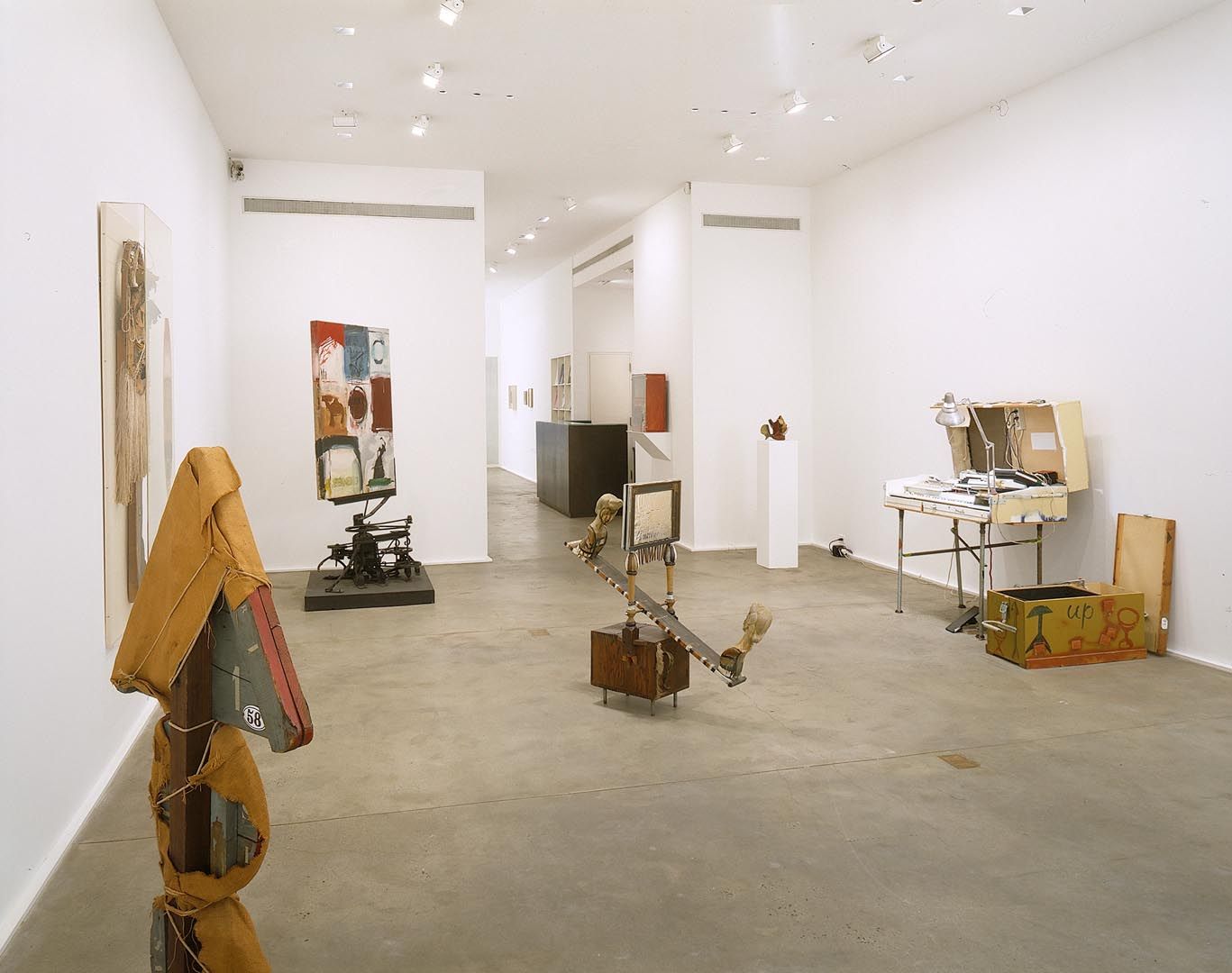 An installation view of the exhibition Assemblage, at David Zwirner New York, dated 2004.
