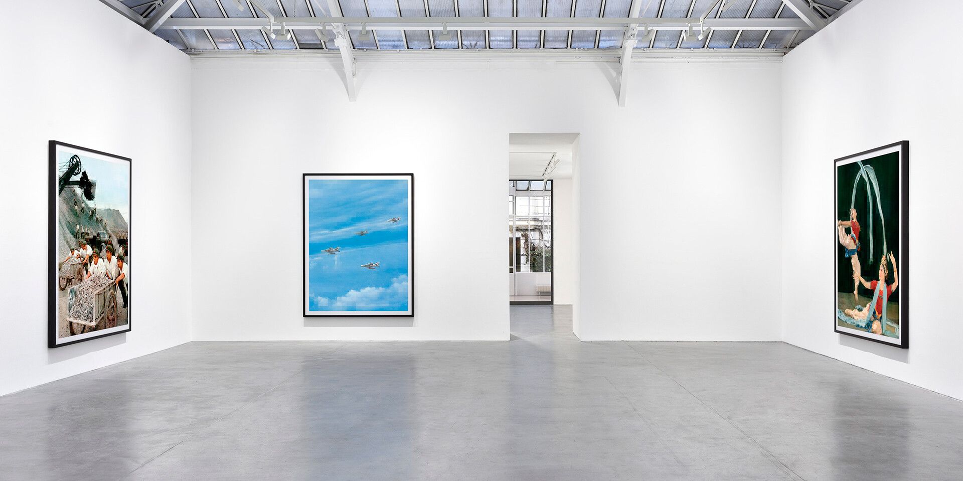 An installation view of an exhibition titled Thomas Ruff: tableaux chinois, at David Zwirner, Paris, in 2021.