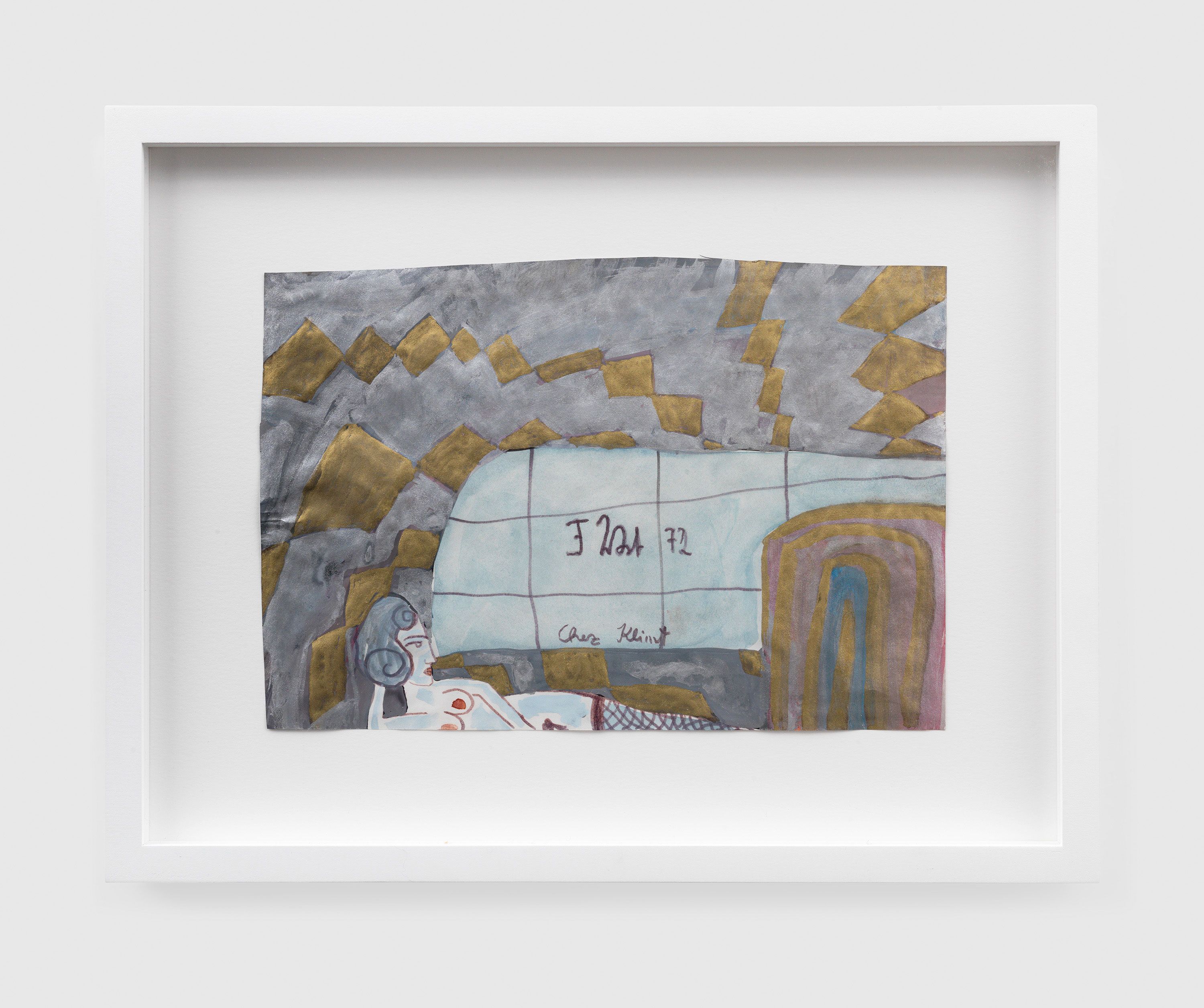 A drawing by Franz West, titled Untitled (Chez Klimt), dated 1972.