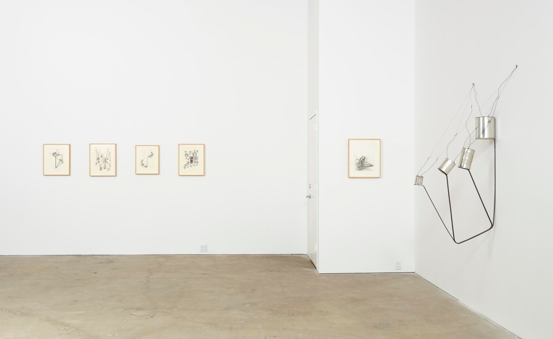 Installation view of the exhibition Al Taylor: Pass the Peas and Can Studys, at David Zwirner in New York, dated 2012.