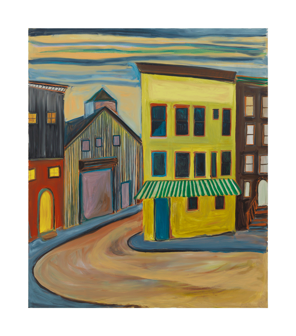 An untitled painting by Josh Smith, dated 2020.
