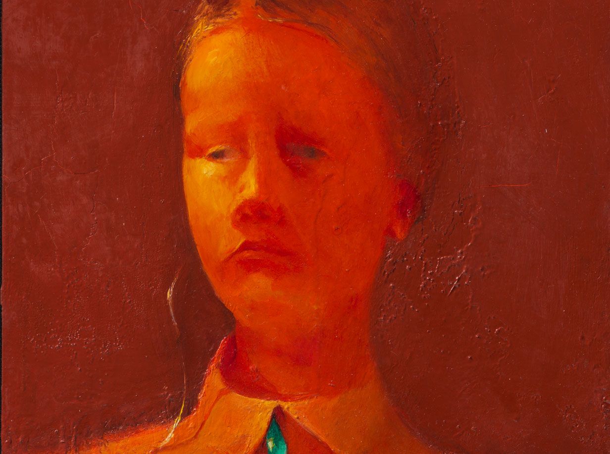 A painting by Lisa Yuskavage, titled Poetess: A Shy Anorexic, dated 1989.