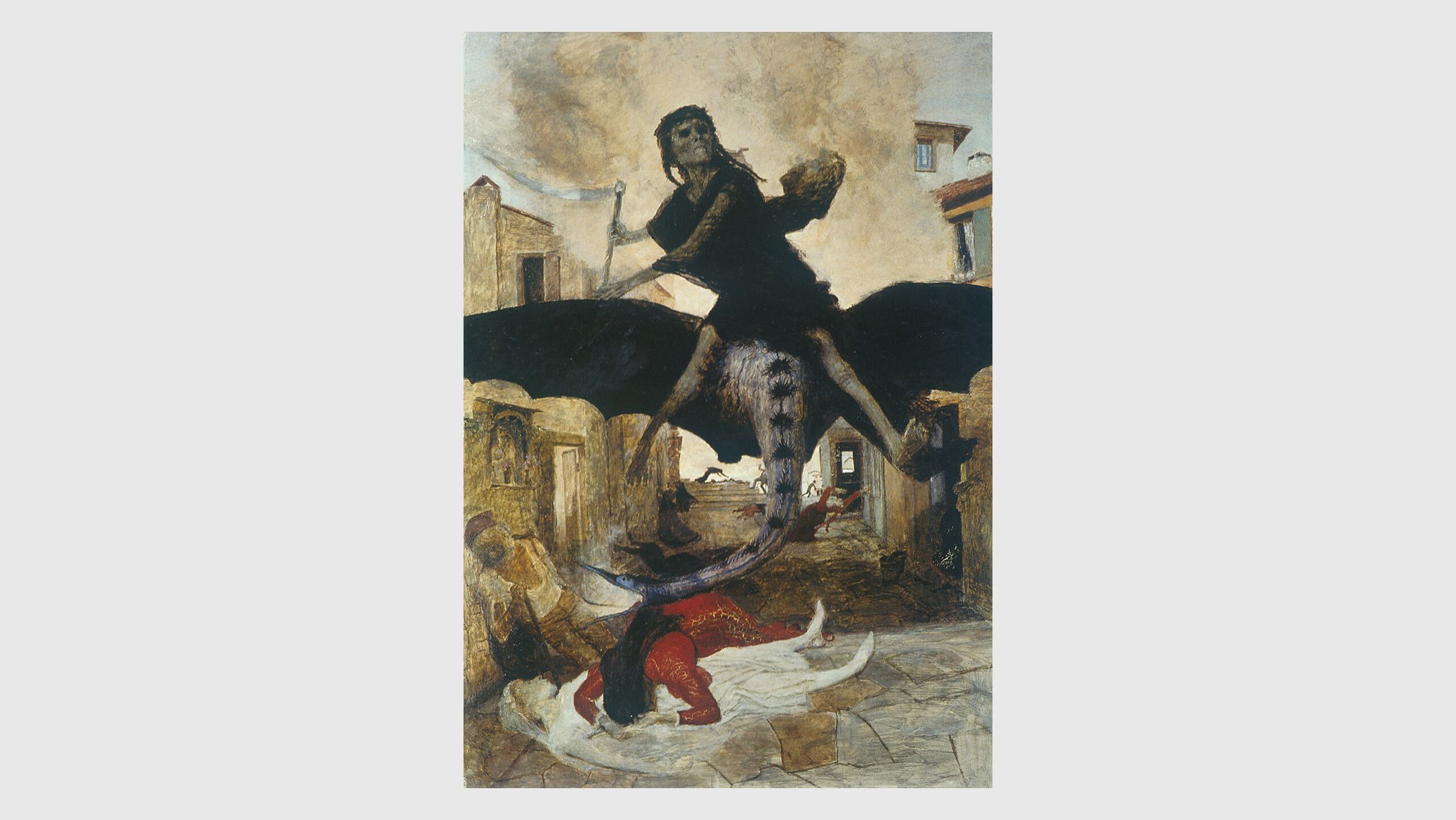 A work by Arnold Böcklin, titled The Plague, dated 1898
