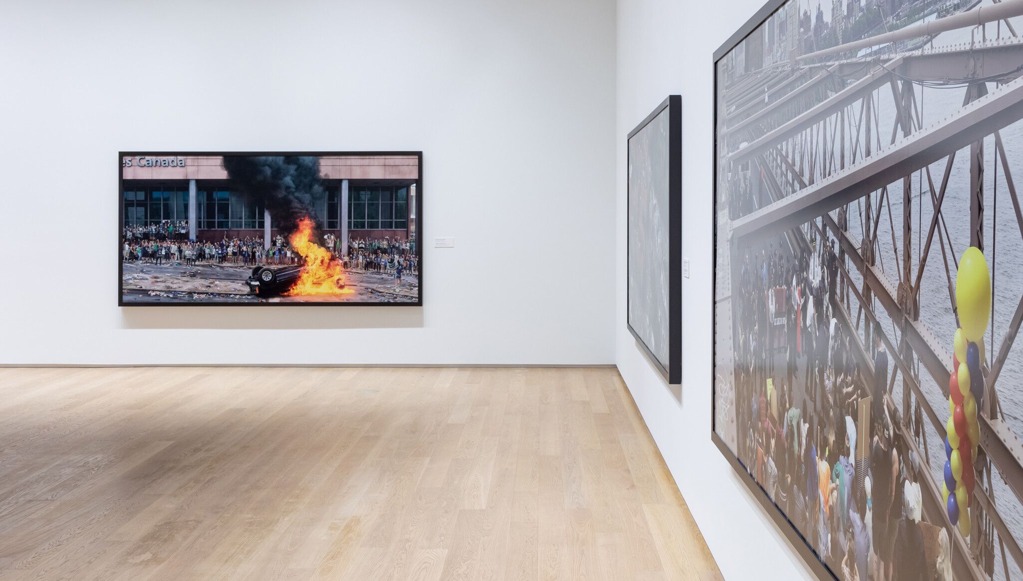 A Photo by Carey Shaw of an Installation view, Stan Douglas: 2011≠1848, Remai Modern, Saskatoon. 