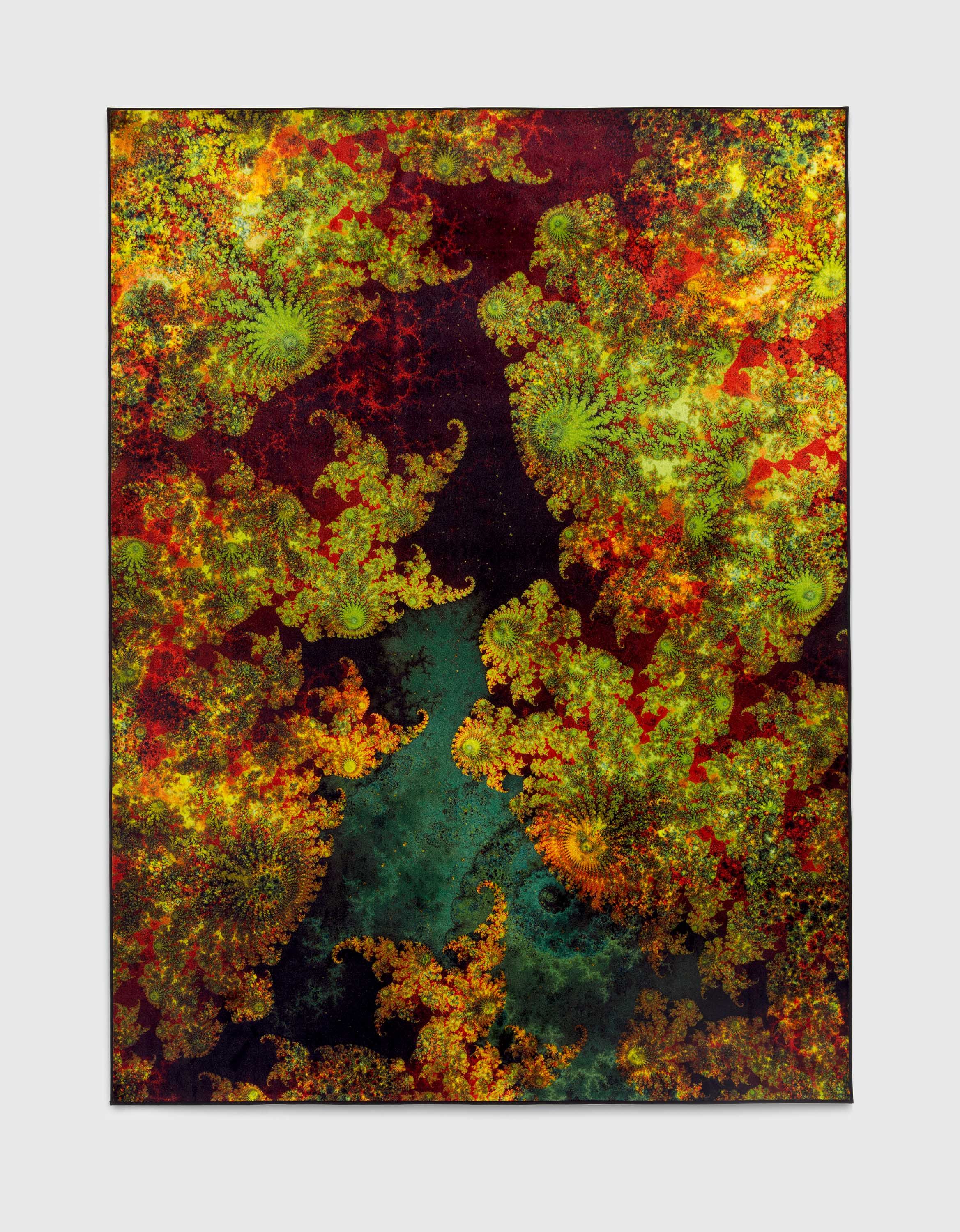 A Colaris print on velour carpet by Thomas Ruff, titled d.o.pe.06, dated 2022.