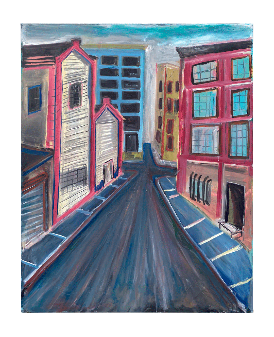 An untitled painting by Josh Smith, dated 2020.