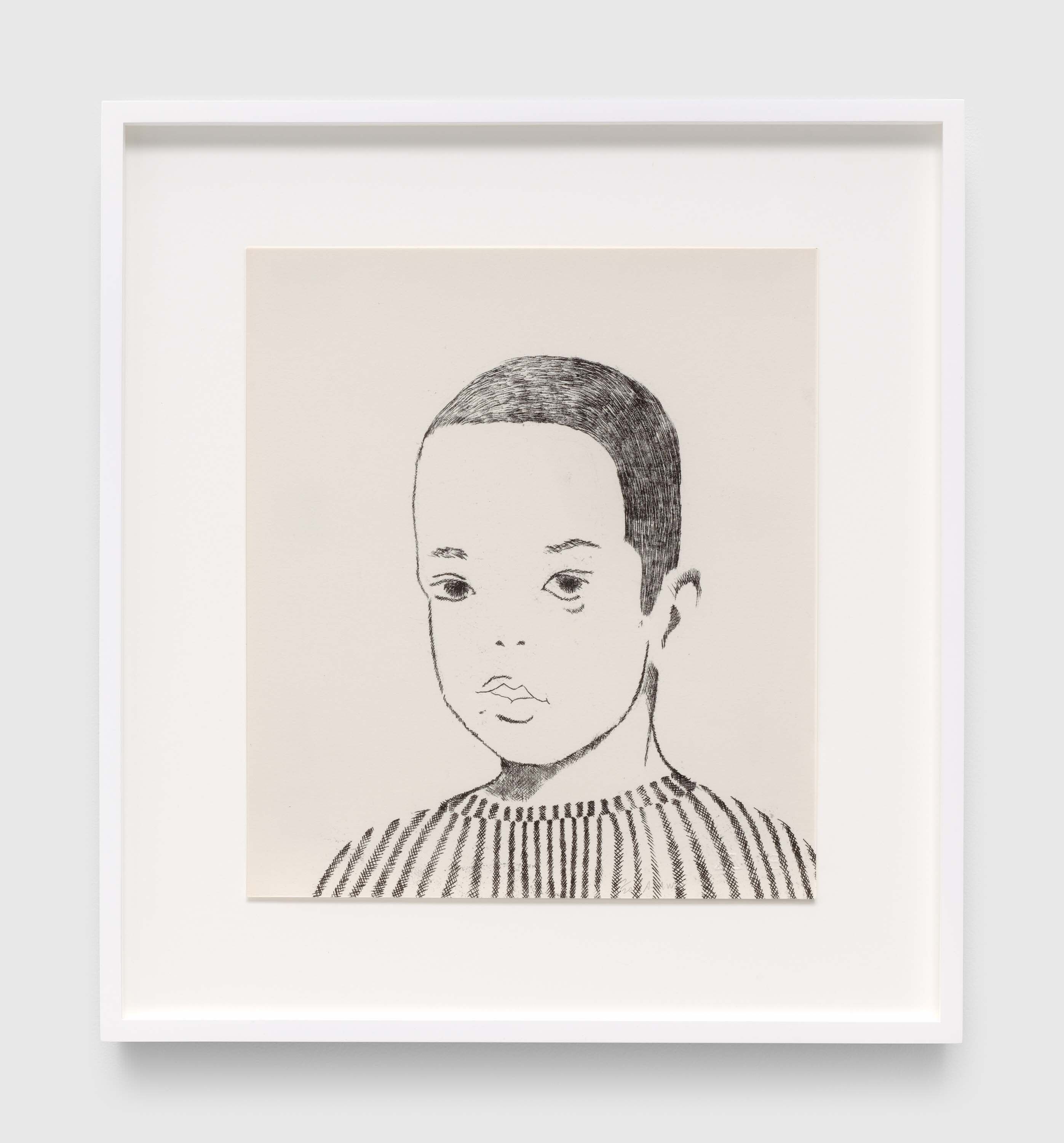 A print by Ruth Asawa, titled Xavier (TAM.1570, Xavier Lanier), dated 1965.