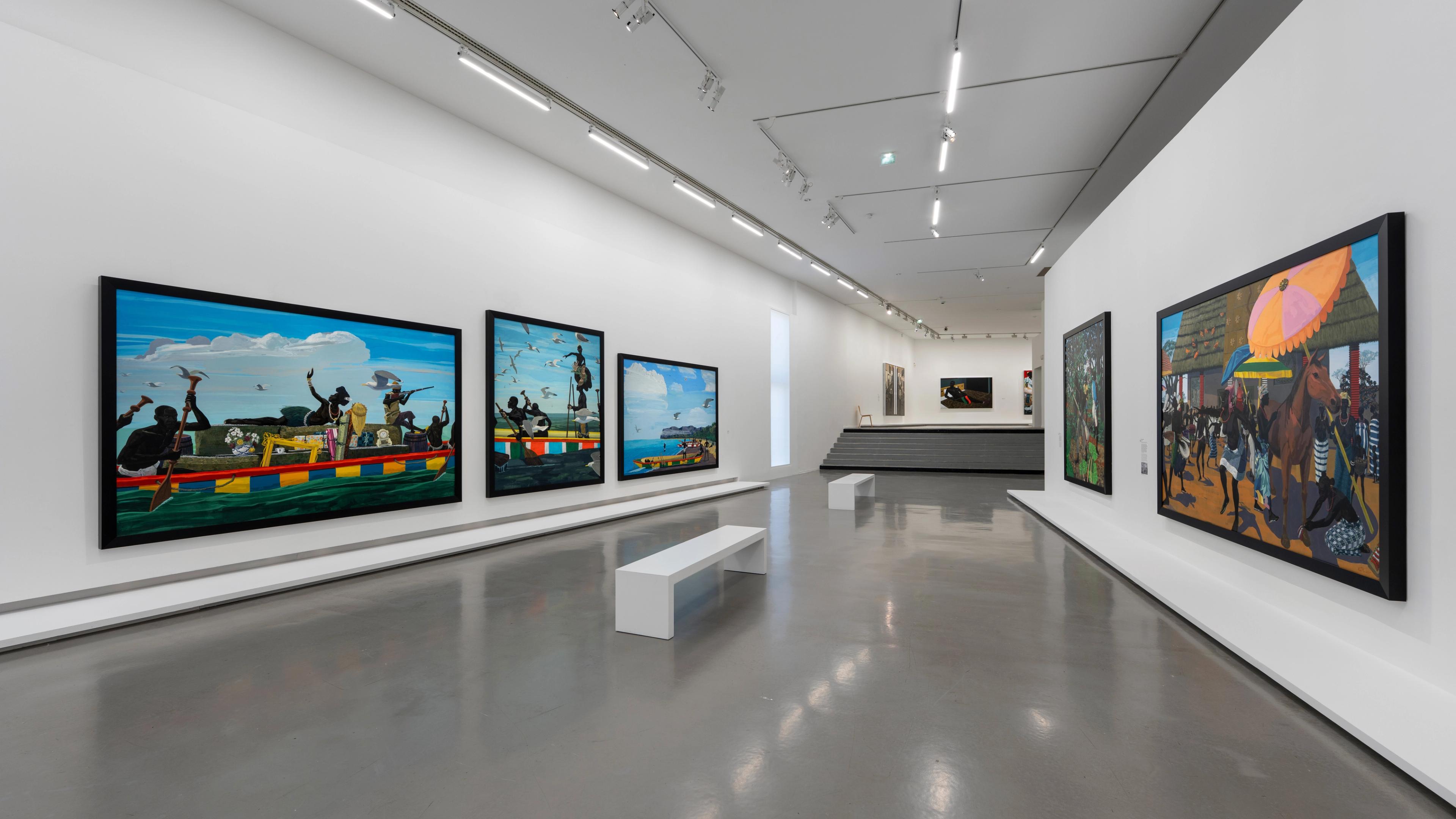 Installation view, Kerry James Marshall: The Histories, at Musée d'Art Moderne de Paris, located in France, dated 2026