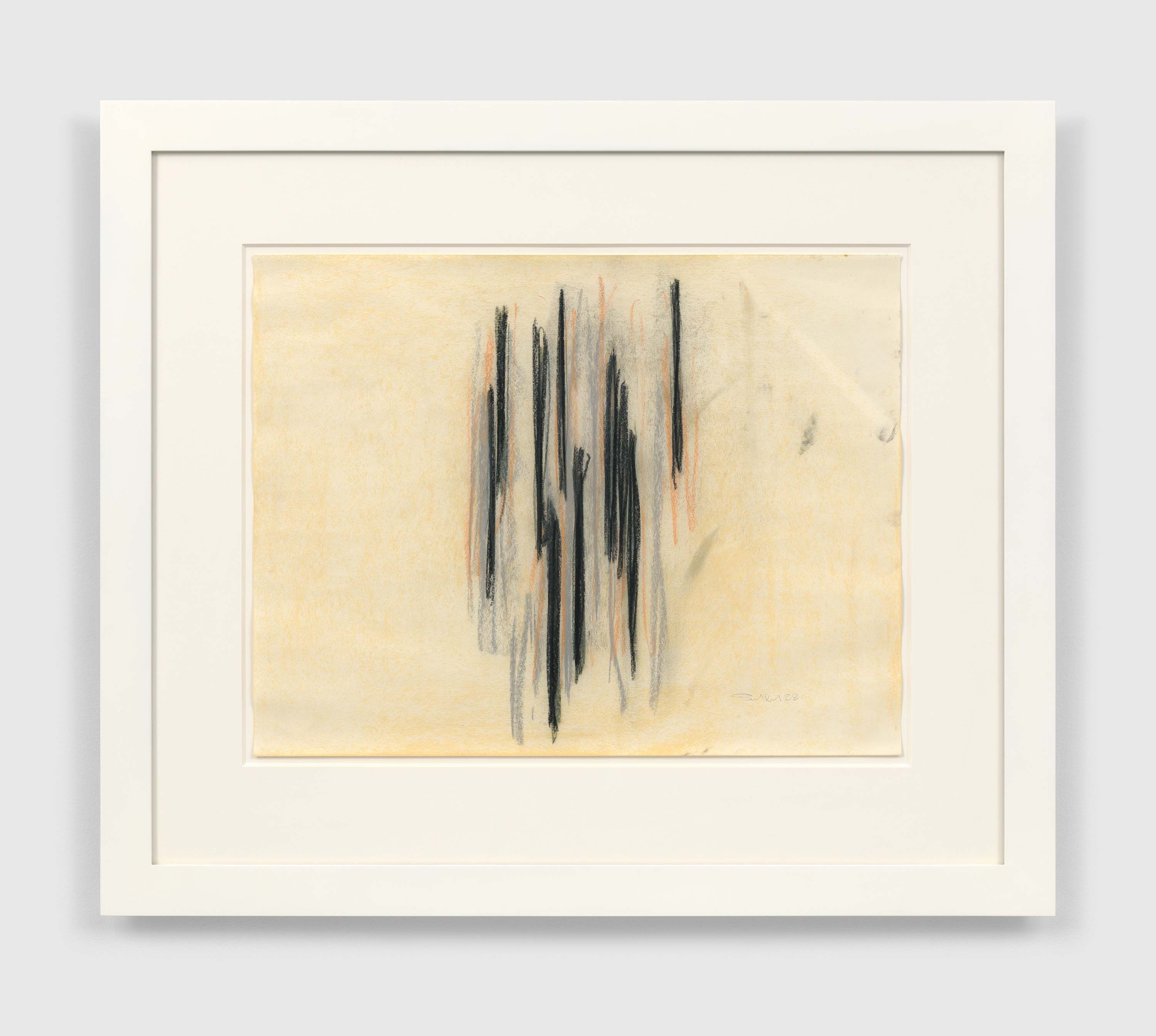 An untitled drawing by Fred Sandback, dated 1988.