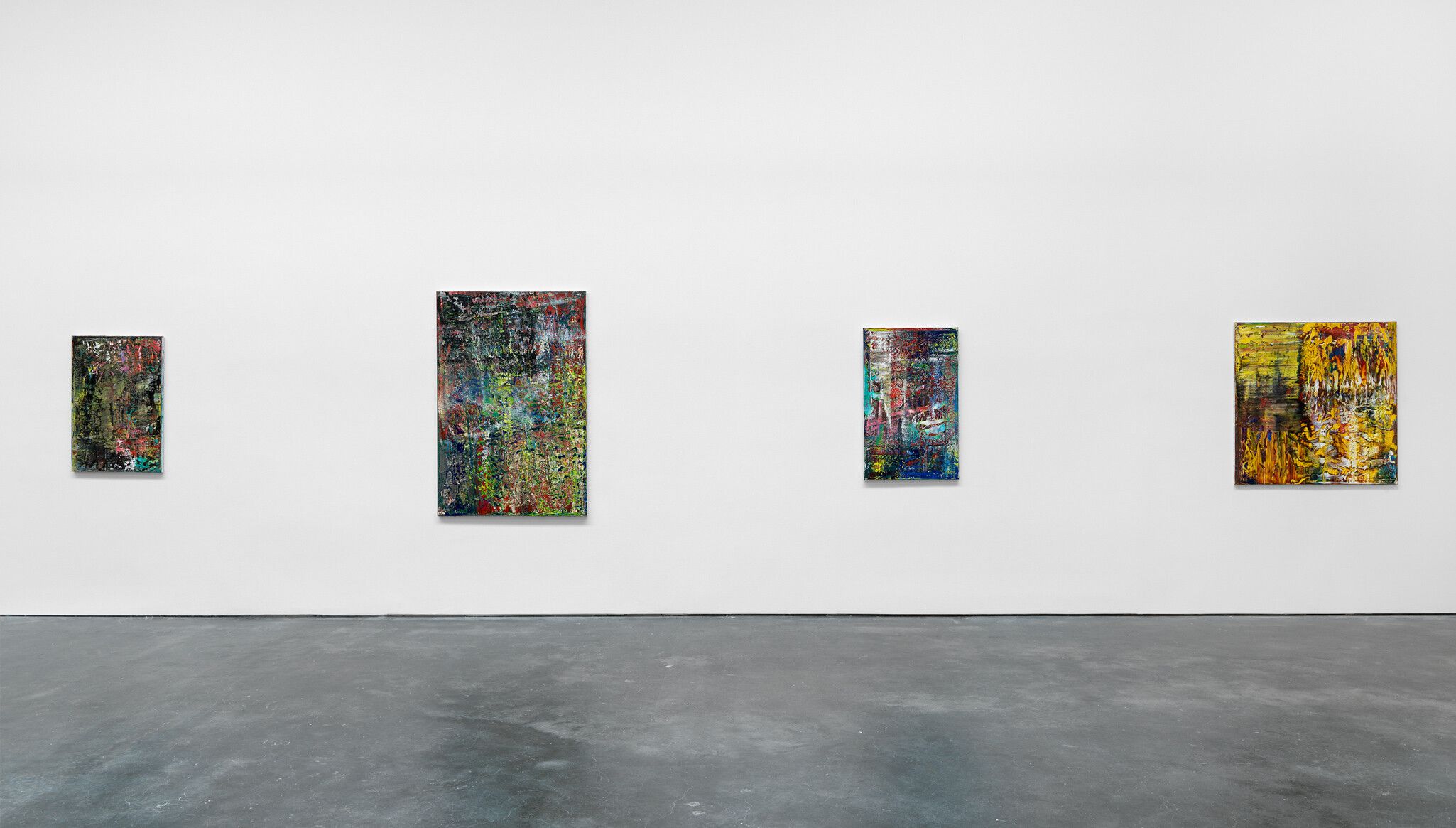 Installation view of the exhibition "Gerhard Richter," at David Zwirner in New York, dated 2023.