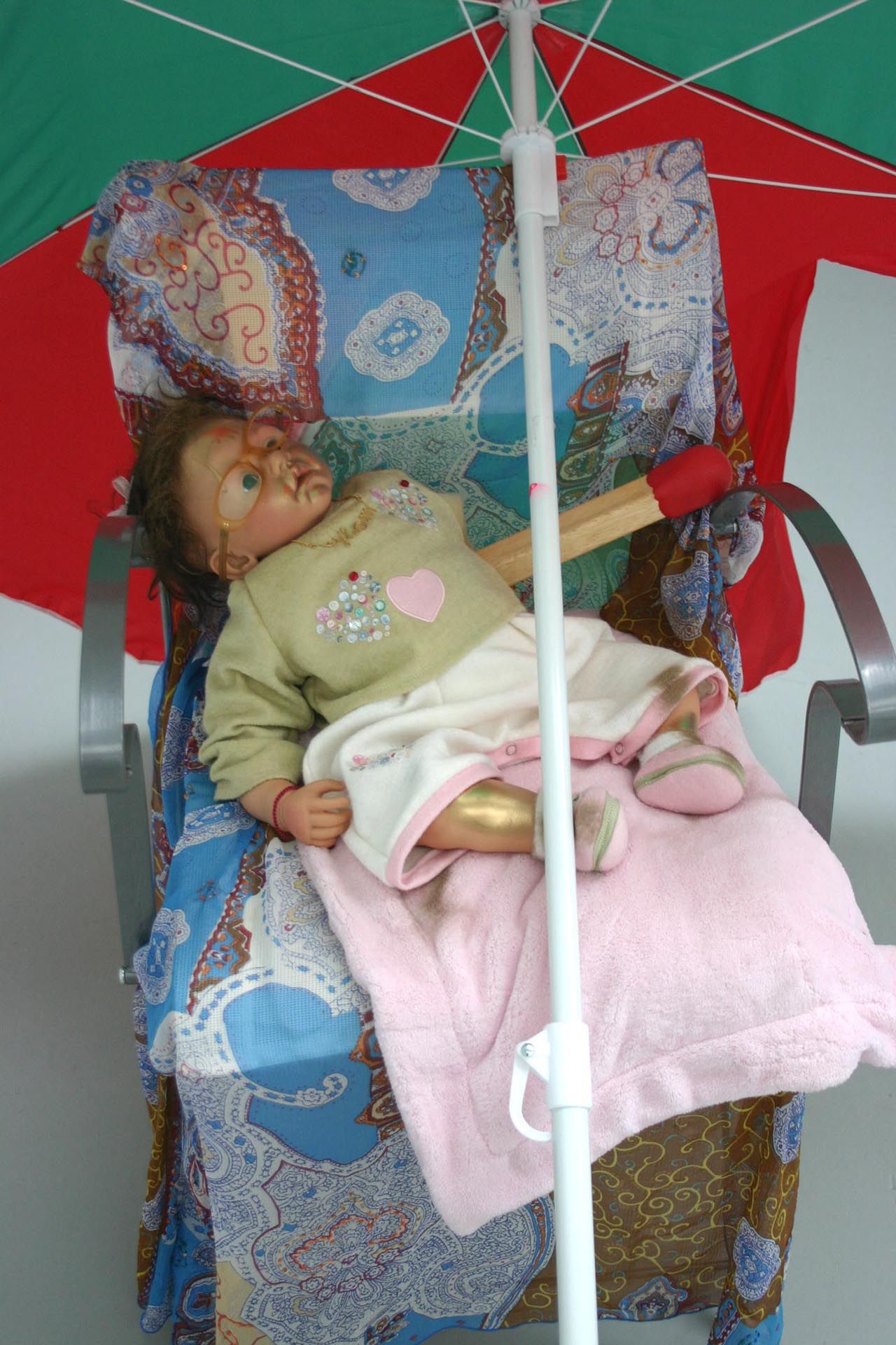 Detail of an untitled mixed media sculpture by Isa Genzken, dated 2006.
