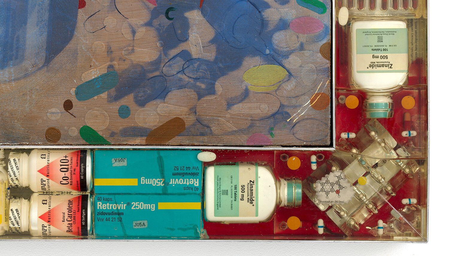 A detail of a painting by Frank Moore, titled Wizard, dated 1994
