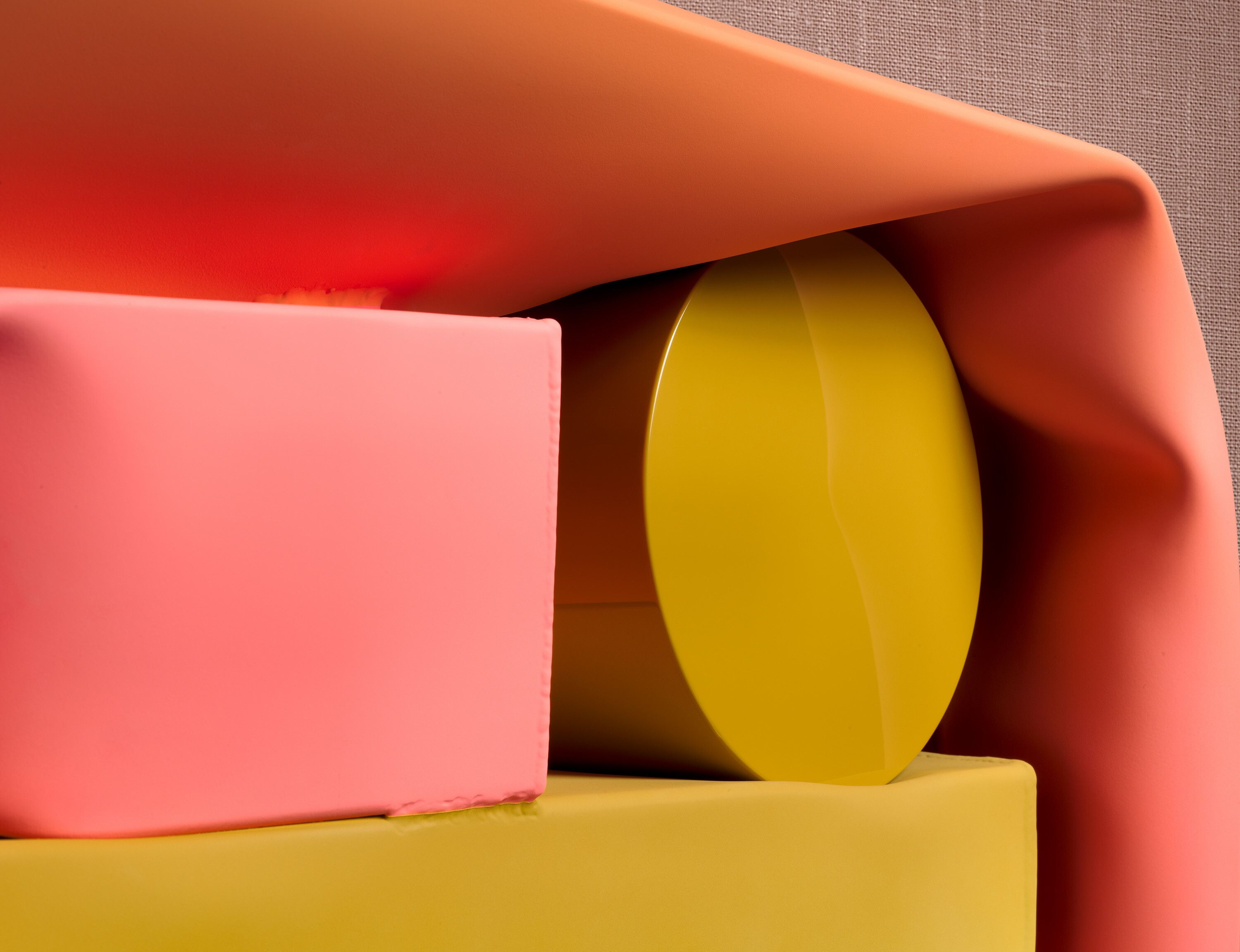 A detail of a sculpture by Carol Bove titled Particoloured Heideggerianism, dated 2022