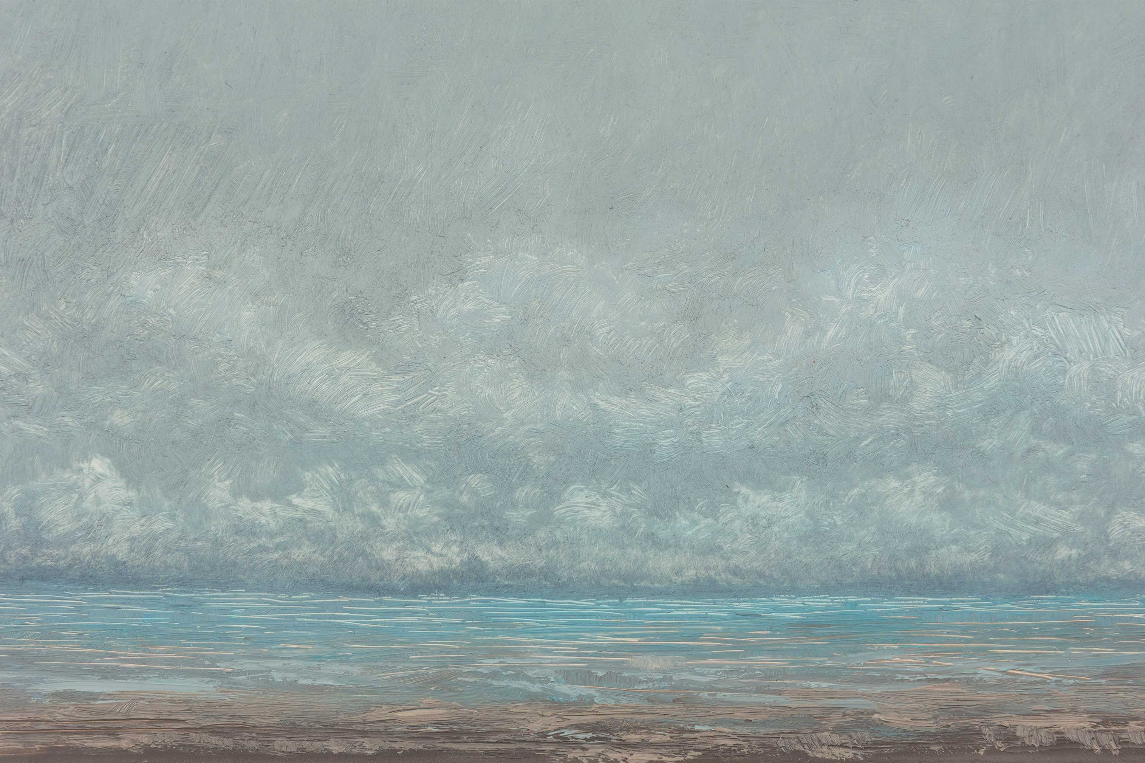A detail from a painting by Lucas Arruda, called Untitled (from the Deserto-Modelo series), dated 2019.