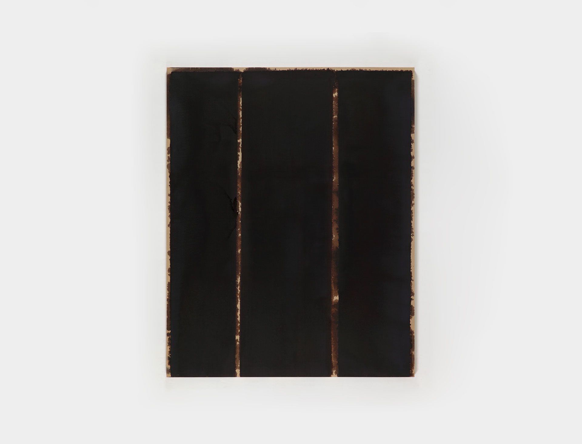 A painting by Yun Hyong-Keun, titled Burnt Umber & Ultramarine, dated 1993.