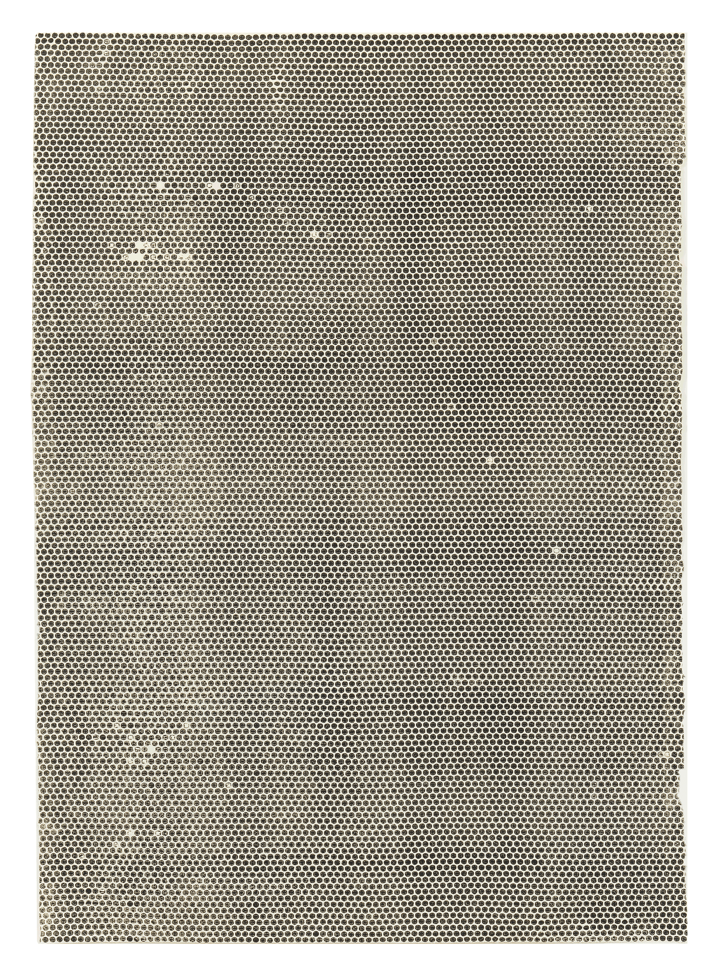 A print by Carol Bove, untitled, dated 2017.