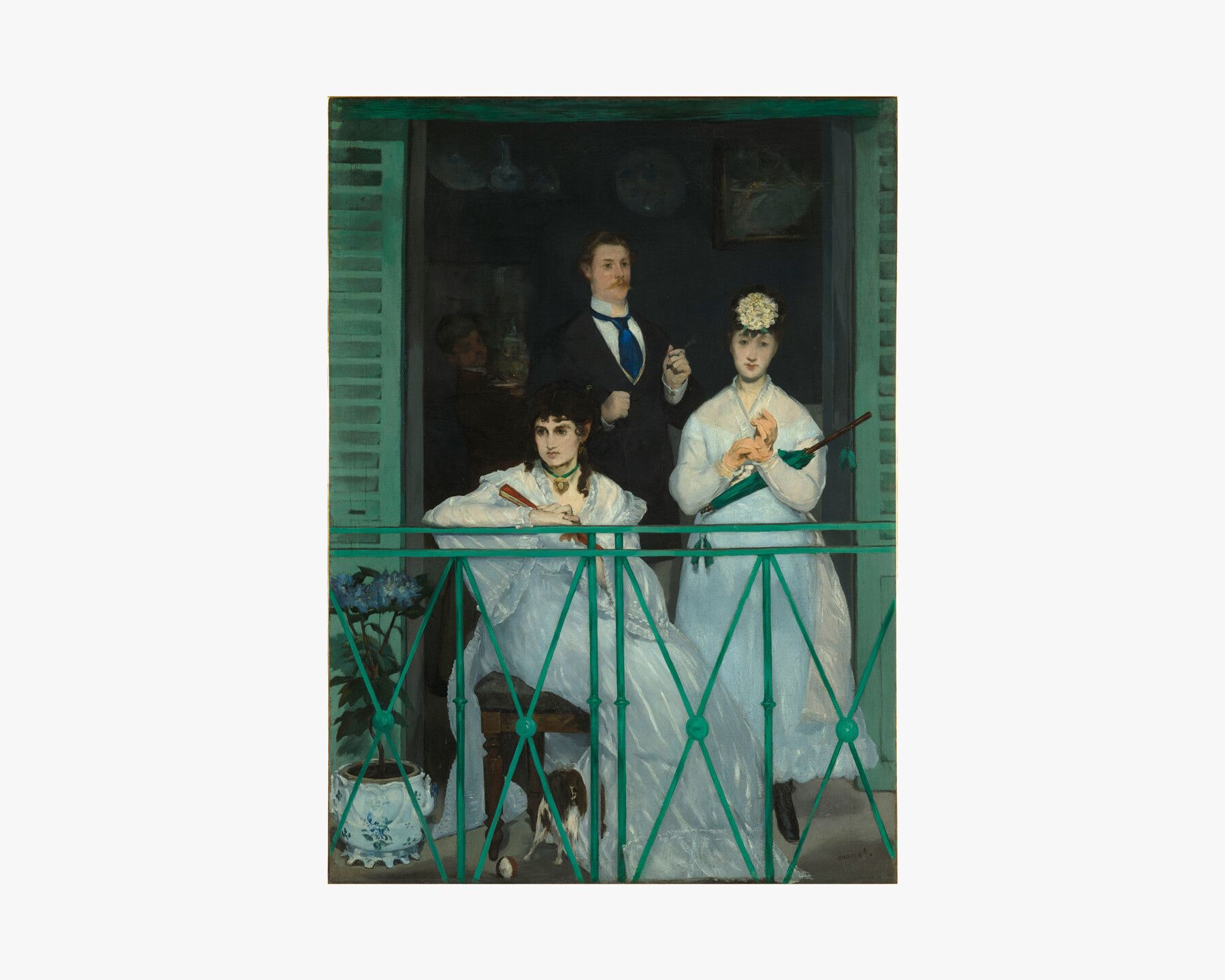 A painting by Edouard Manet, titled The Balcony, dated 1868.