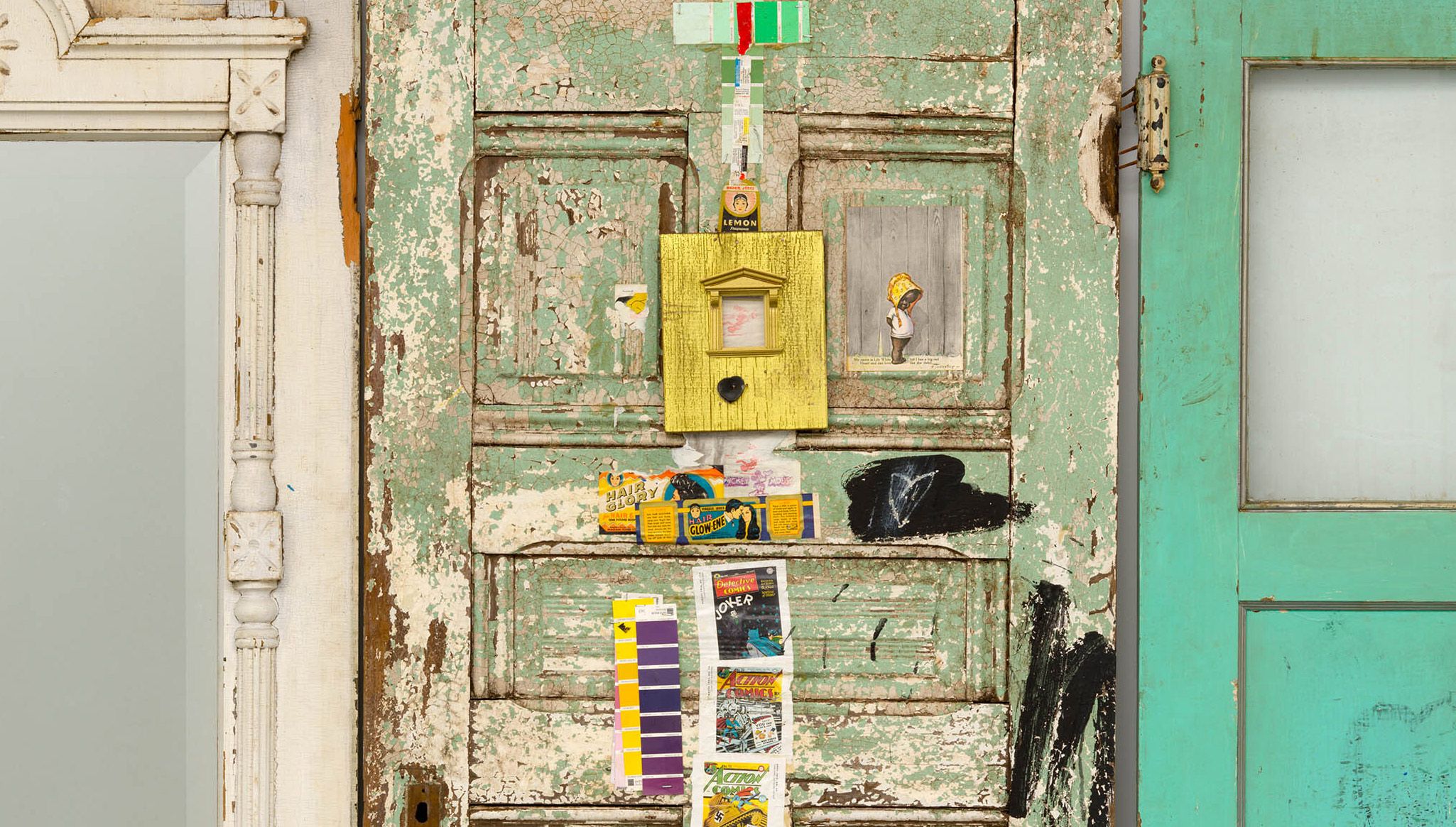 A detail of an artwork by Raymond Saunders, called Title to be confirmed, dated 1995 (detail)