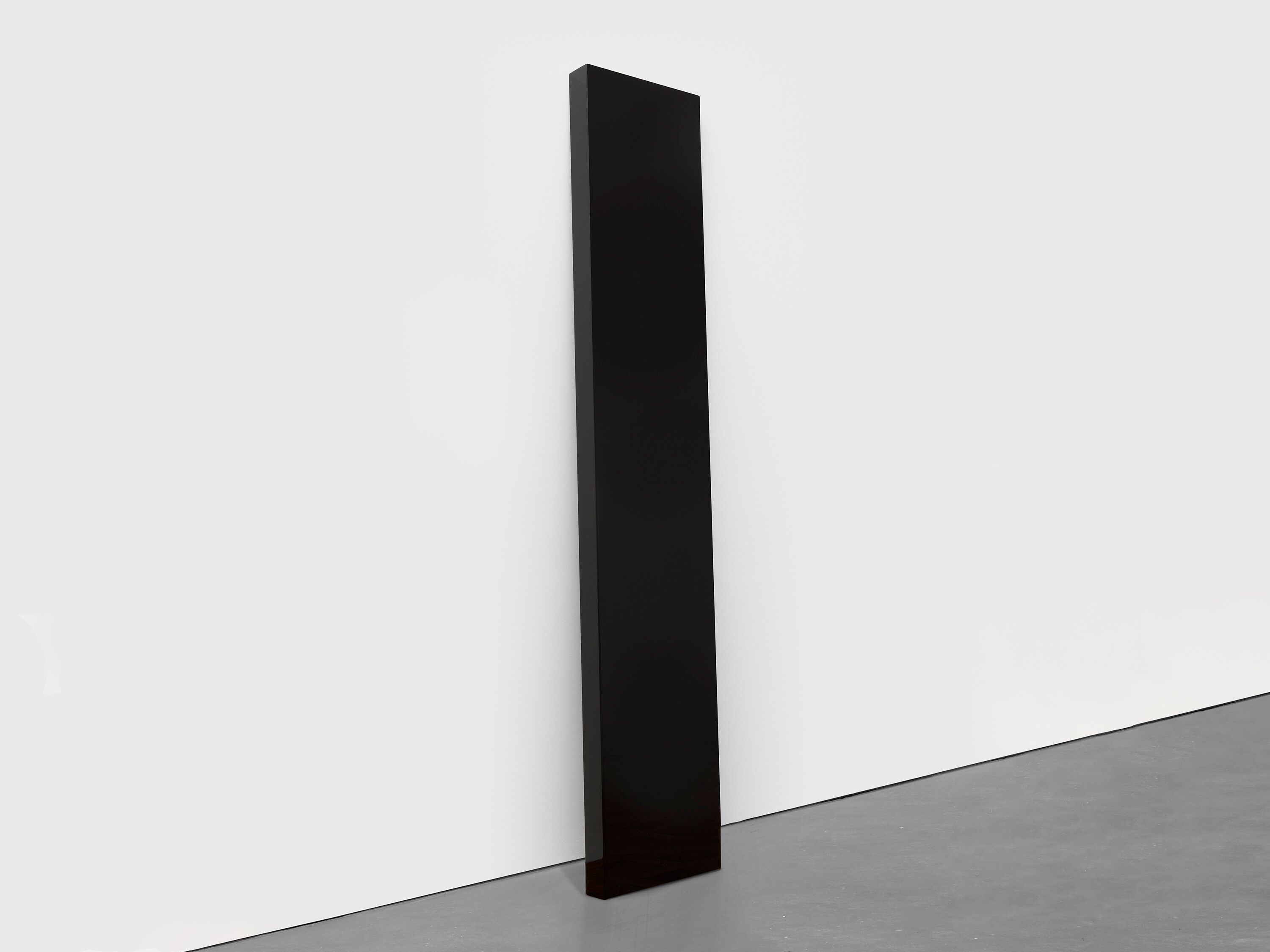 A sculpture by John McCracken, titled Silver, dated 2006.