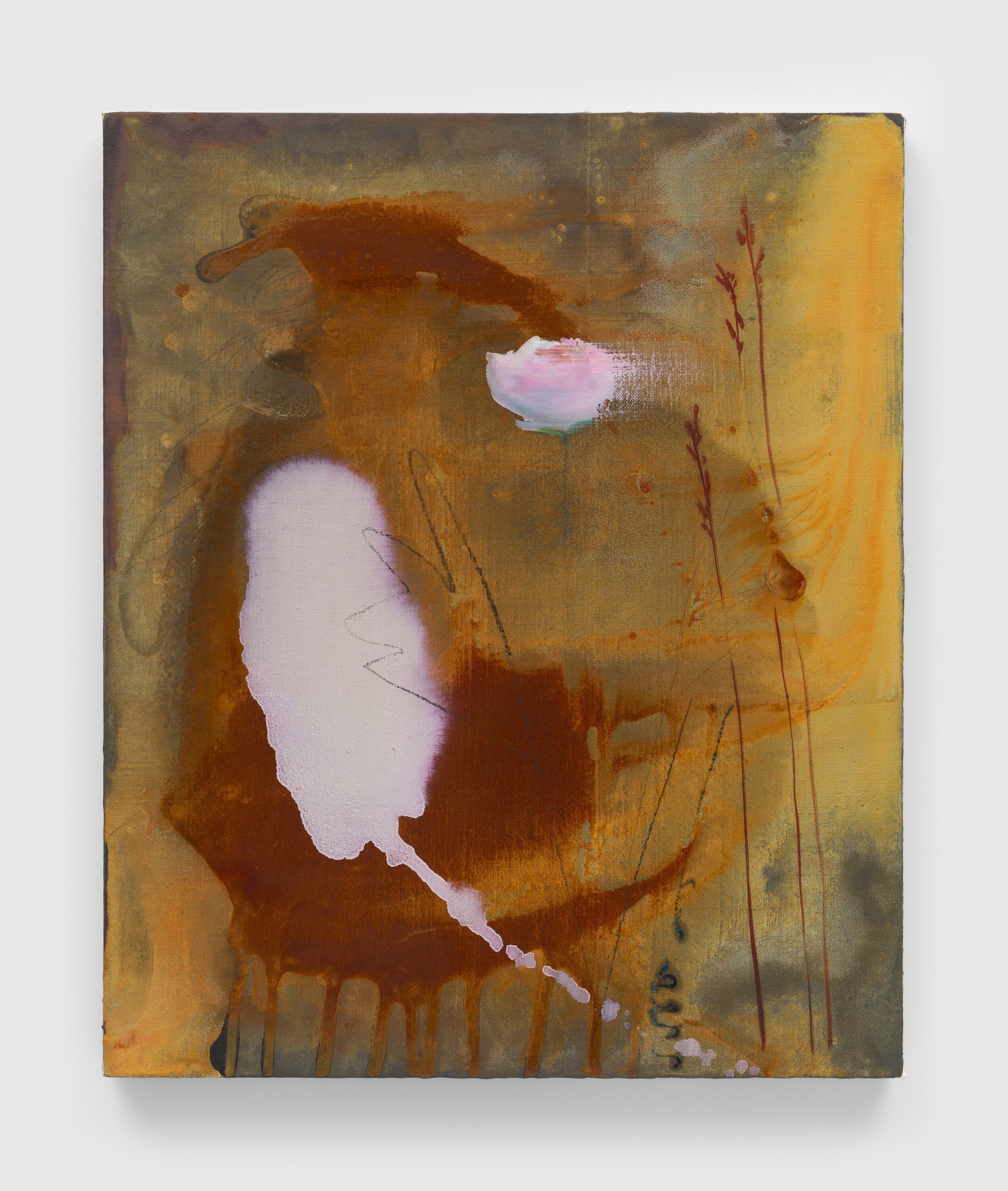 A painting by Emma McIntyre, titled Madonna of the Rose, dated 2023.