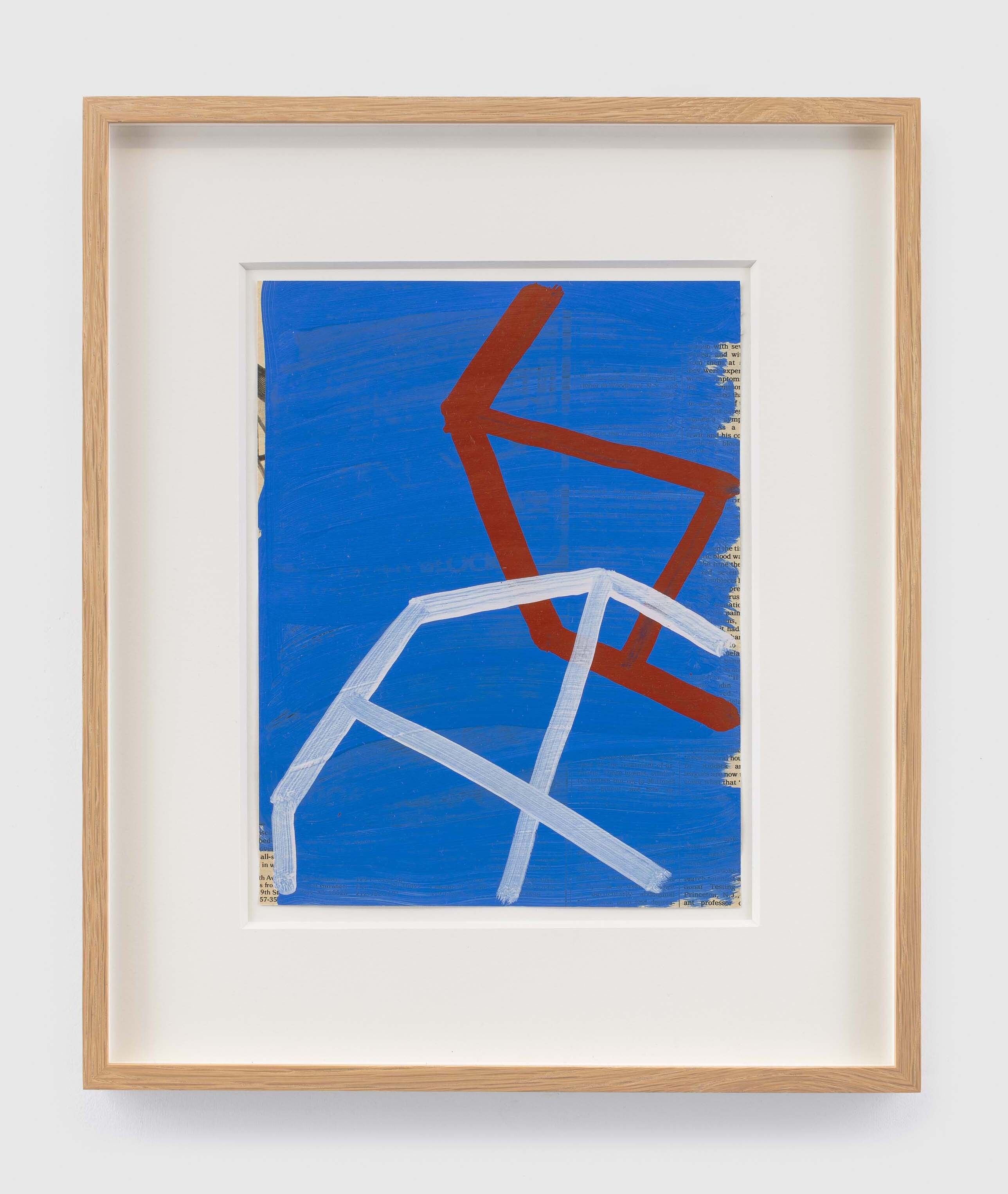 An acrylic paint on newsprint drawing by Al Taylor, titled [no title], dated circa 1985.