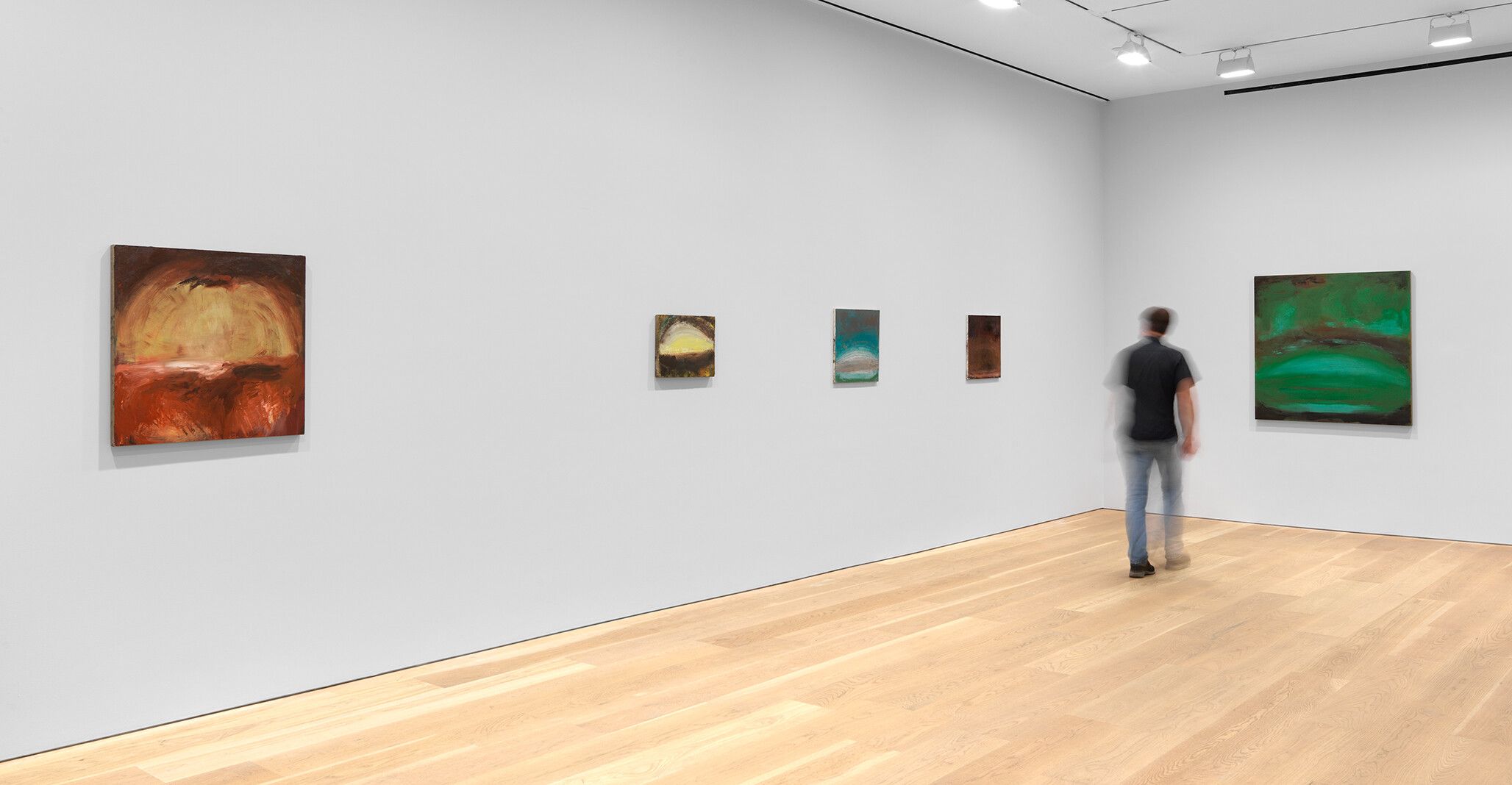 An installation view of an exhibition titled Jesse Murry: Rising, at David Zwirner, New York, in 2021.