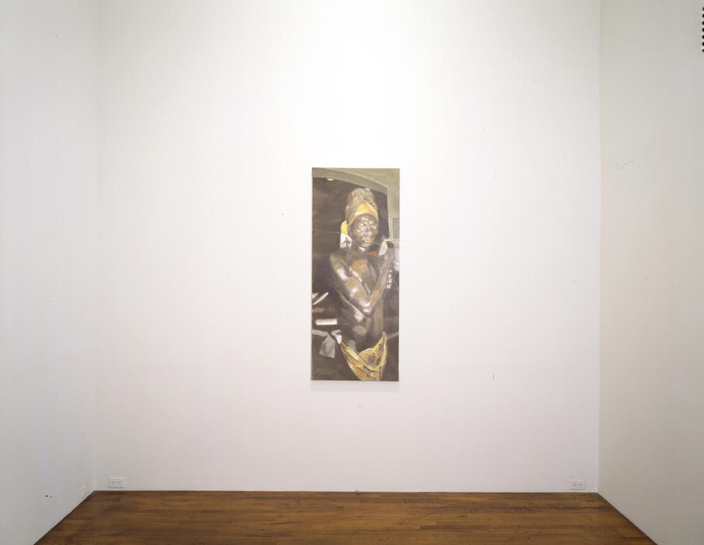 An installation view of the exhibition Luc Tuymans: Mwana Kitoko: Beautiful White Man, at David Zwirner New York, dated 2000.
