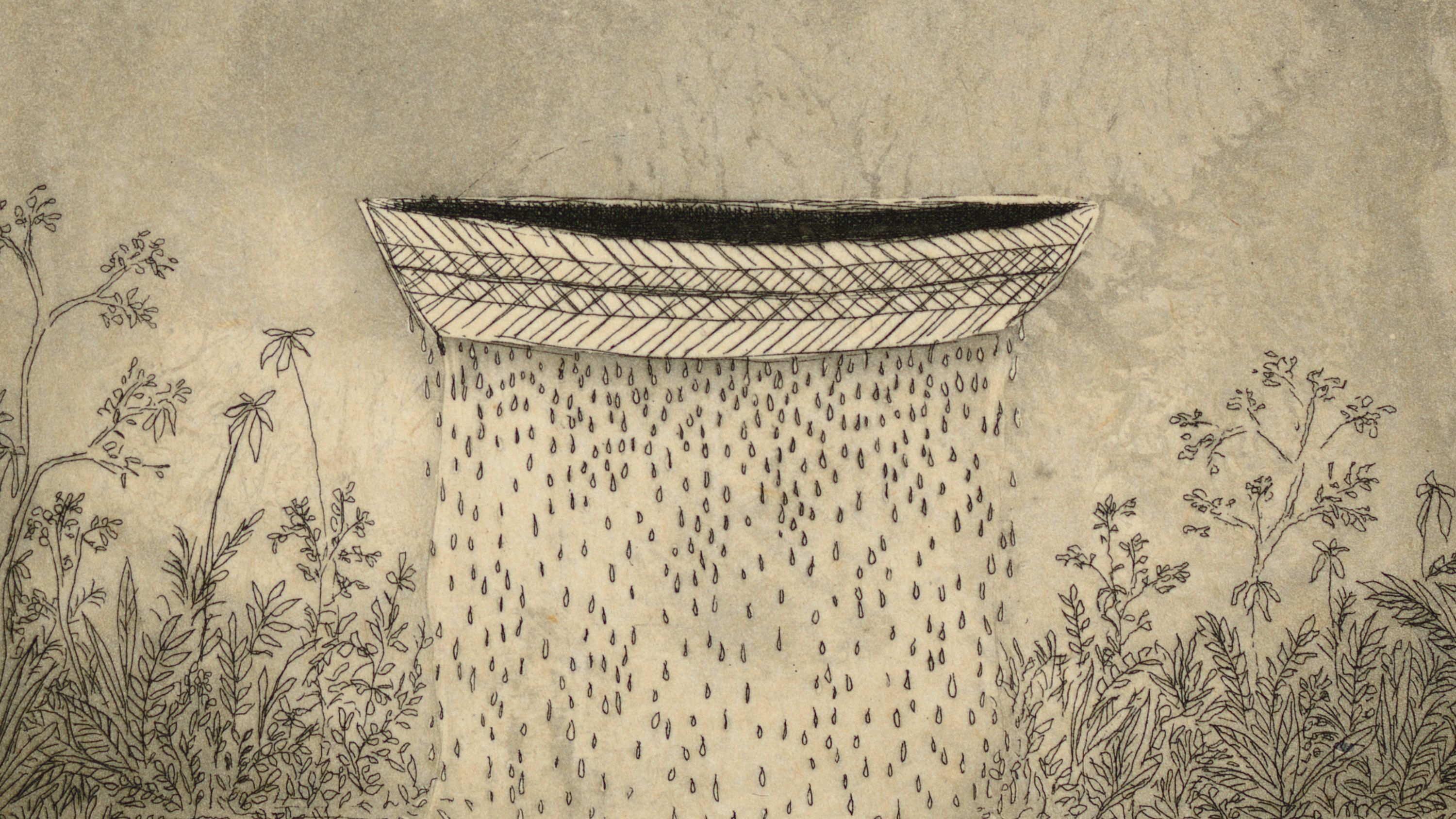 Detail of a print by Lucas Arruda, titled "Untitled," dated 2023