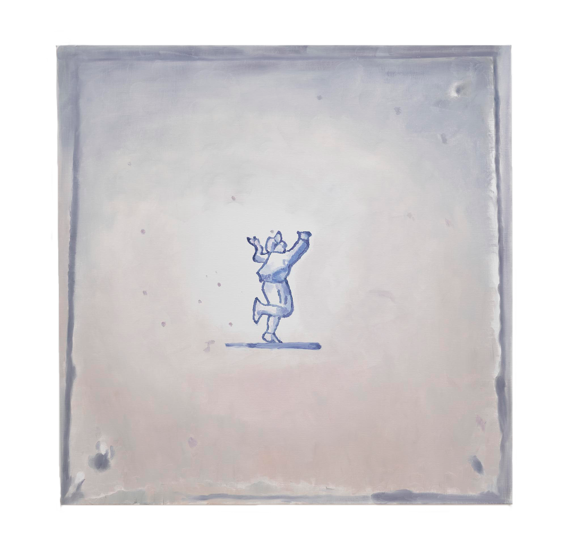 A painting by  Luc Tuymans titled Delft II, dated 2019.