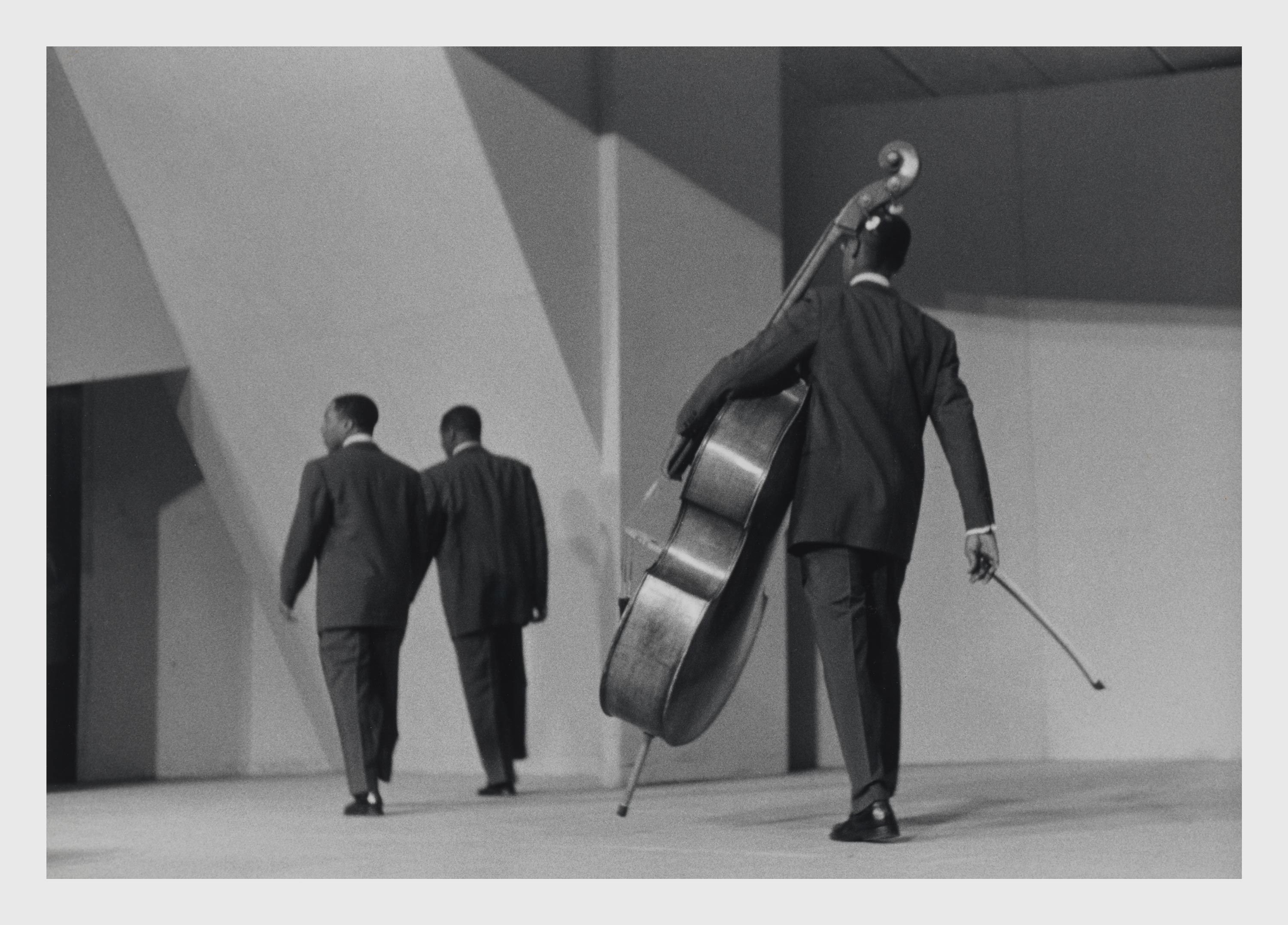 A photograph by Roy DeCarava, titled Haynes, Jones and Benjamin, dated 1956.
