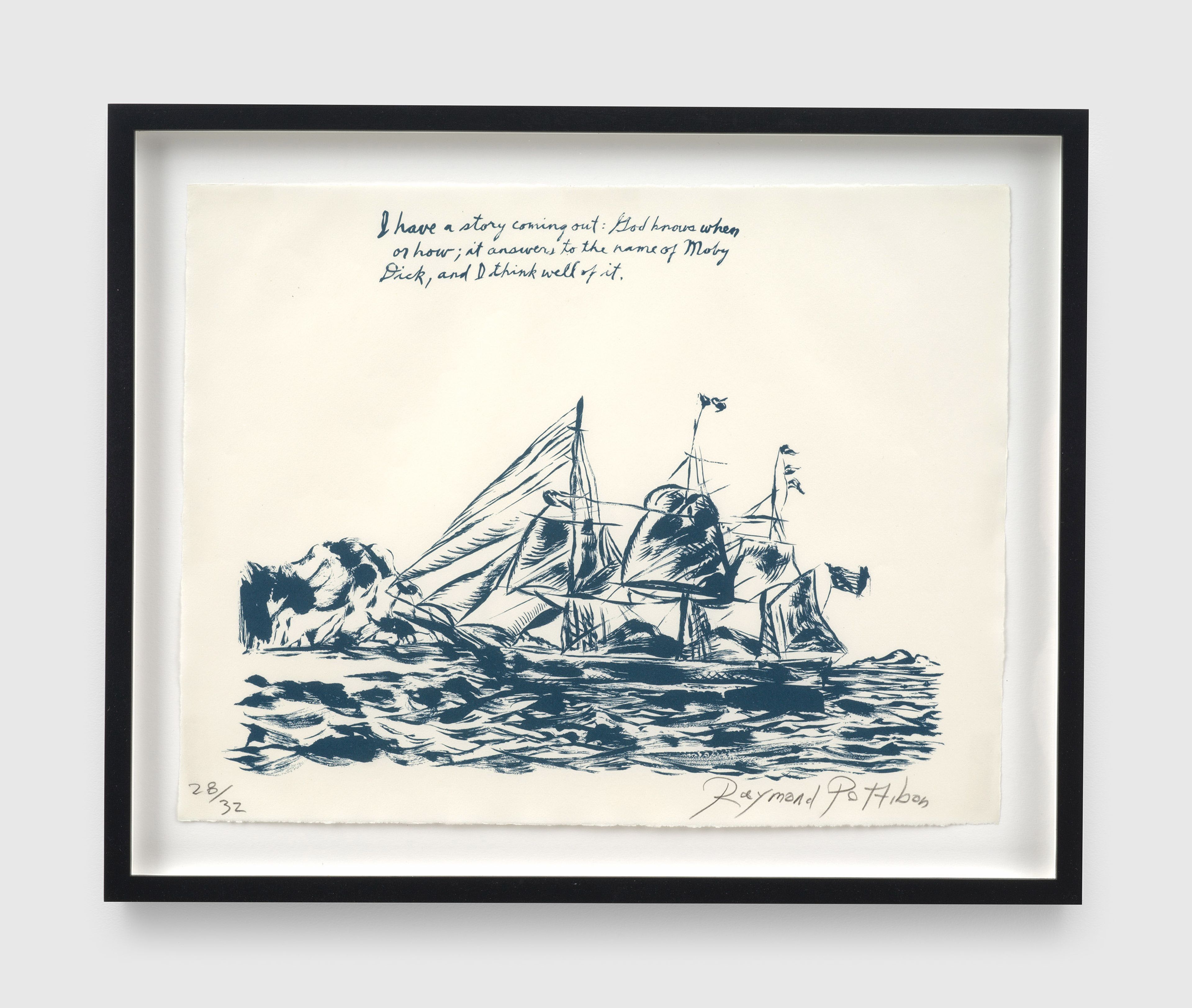 A print by Raymond Pettibon, titled No Title (I have a...), dated 2018.