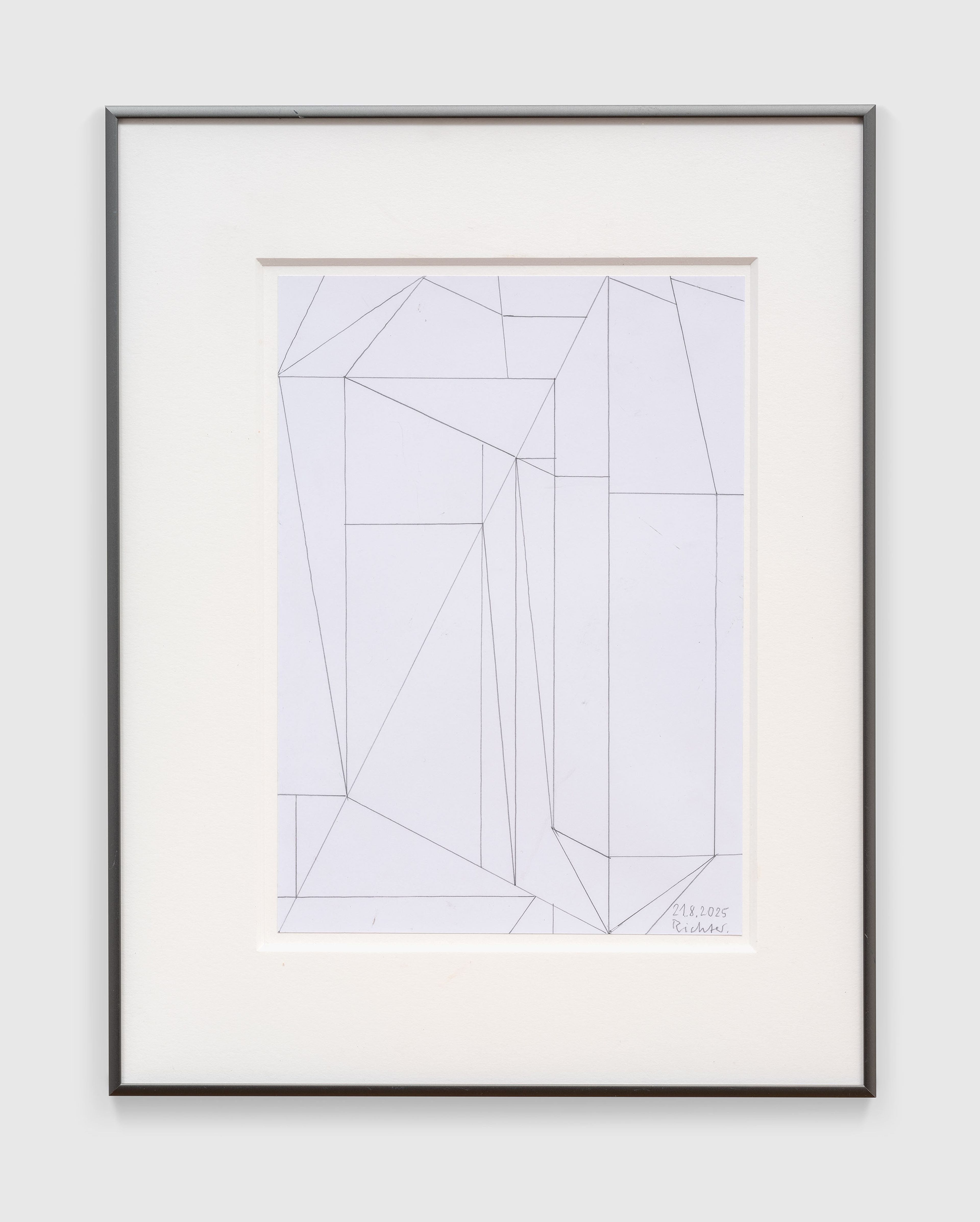A work on paper by Gerhard Richter, titled 21.8.2025, dated 2025.