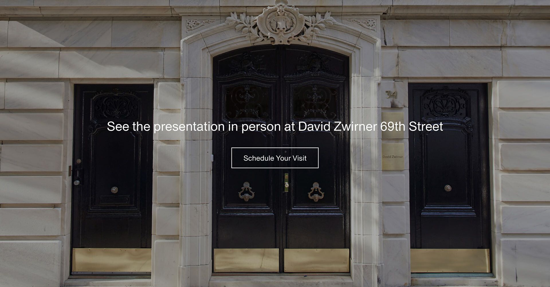 An exterior view of David Zwirner at 64 East 69th Street, New York, 2020.