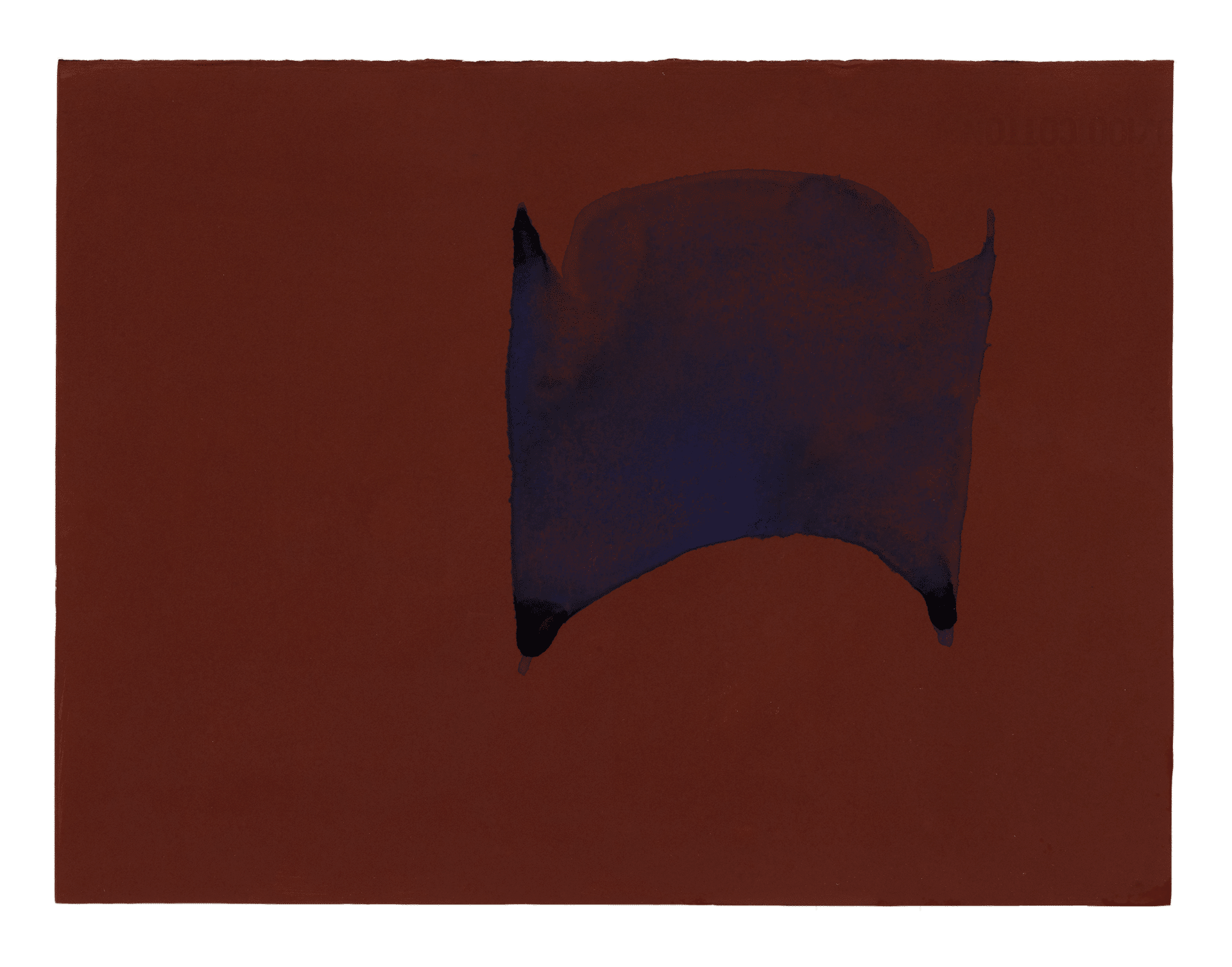 A painting by Suzan Frecon, titled blue study from a painting form, 5, dated 2013.