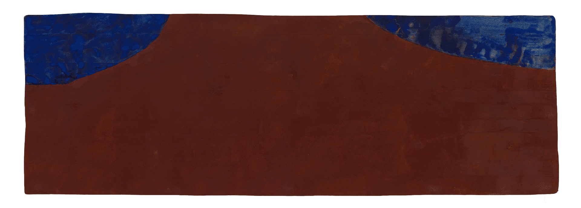 A painting by Suzan Frecon, titled ¬†red blue blue, dated 2012.