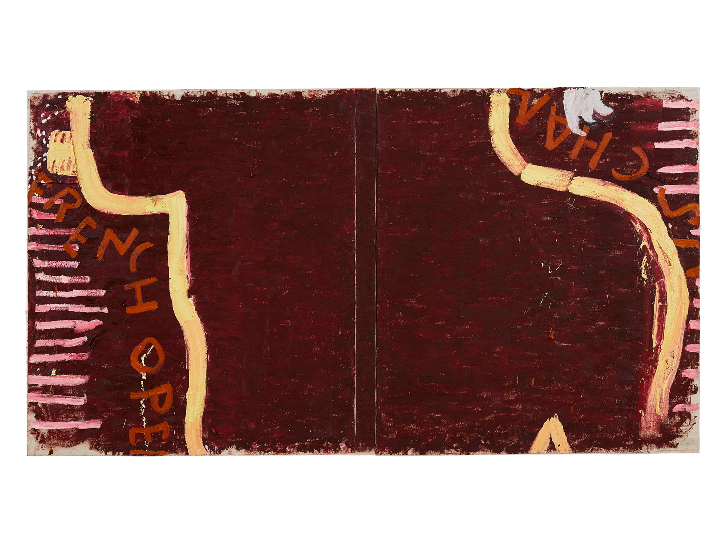 A painting by Rose Wylie, titled Serena, dated 2019.
