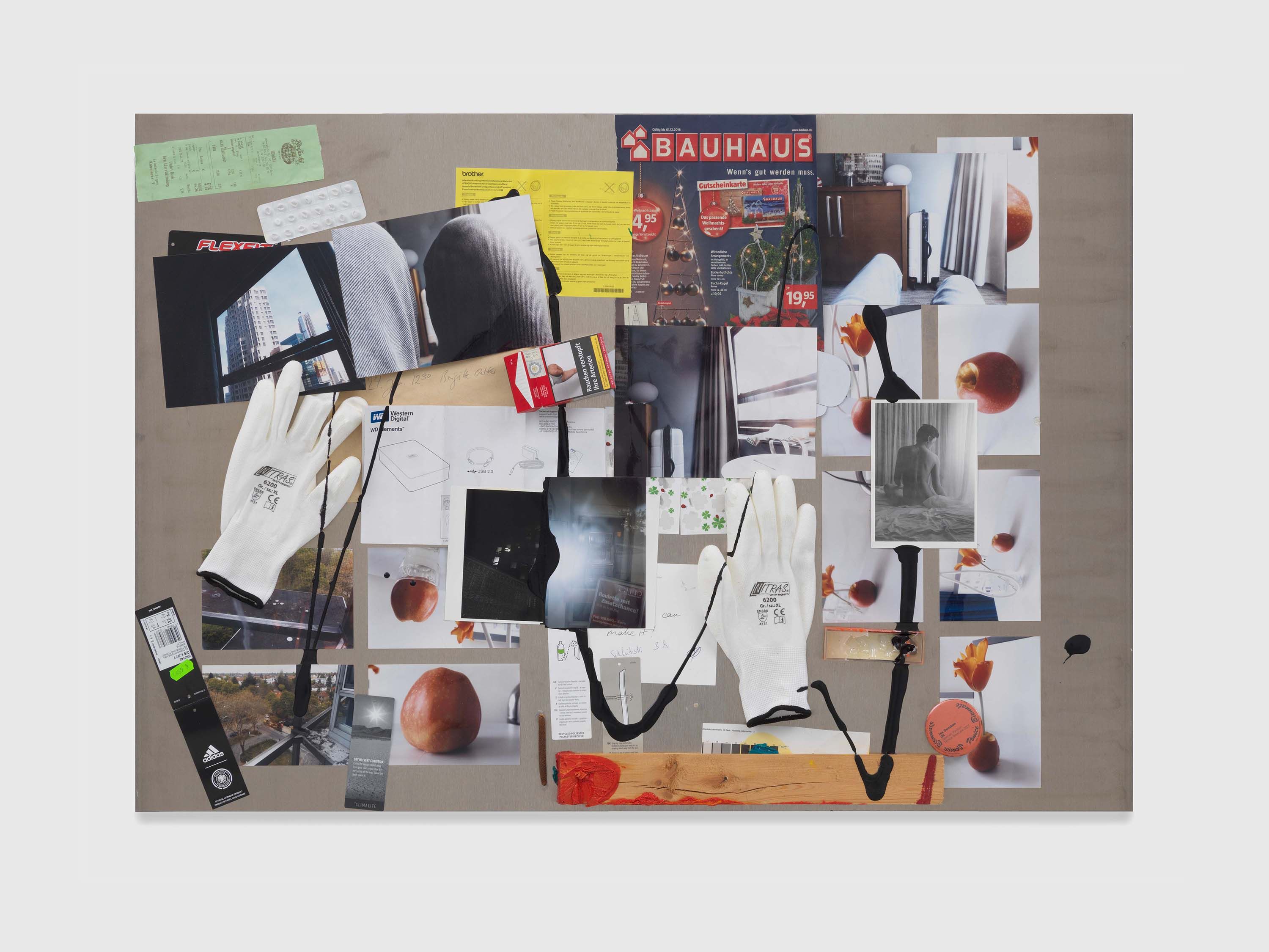 An untitled mixed media artwork by Isa Genzken, dated 2018.