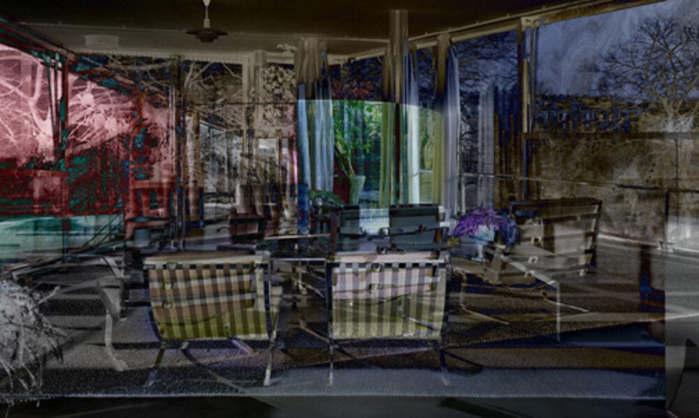 A chromogenic print by Thomas Ruff titled h.t.b. 09, dated 2000.
