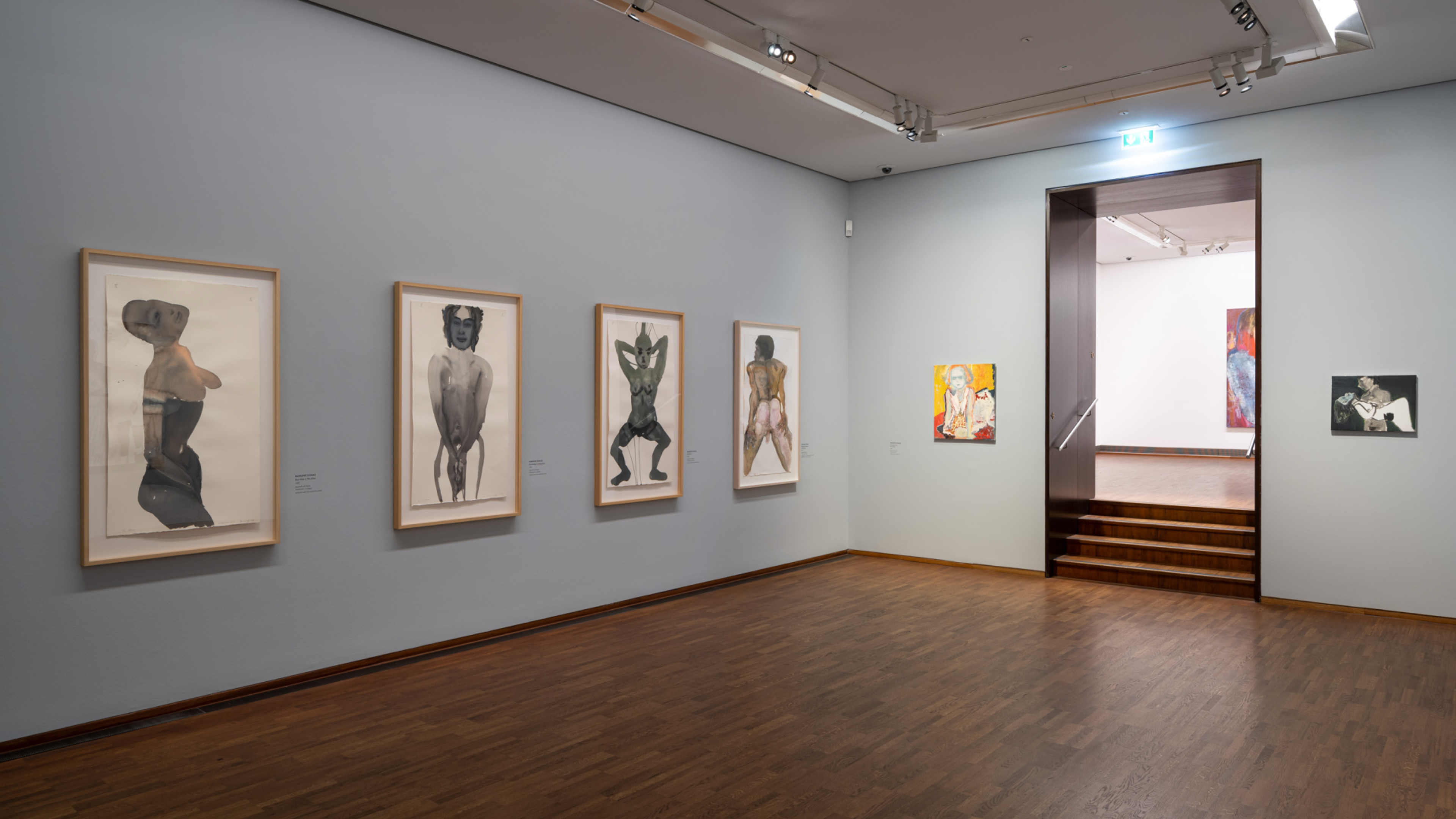 Installation view of the exhibition, Edvard Munch. In Dialogue, at the ALBERTINA Museum in Vienna, dated 2022.