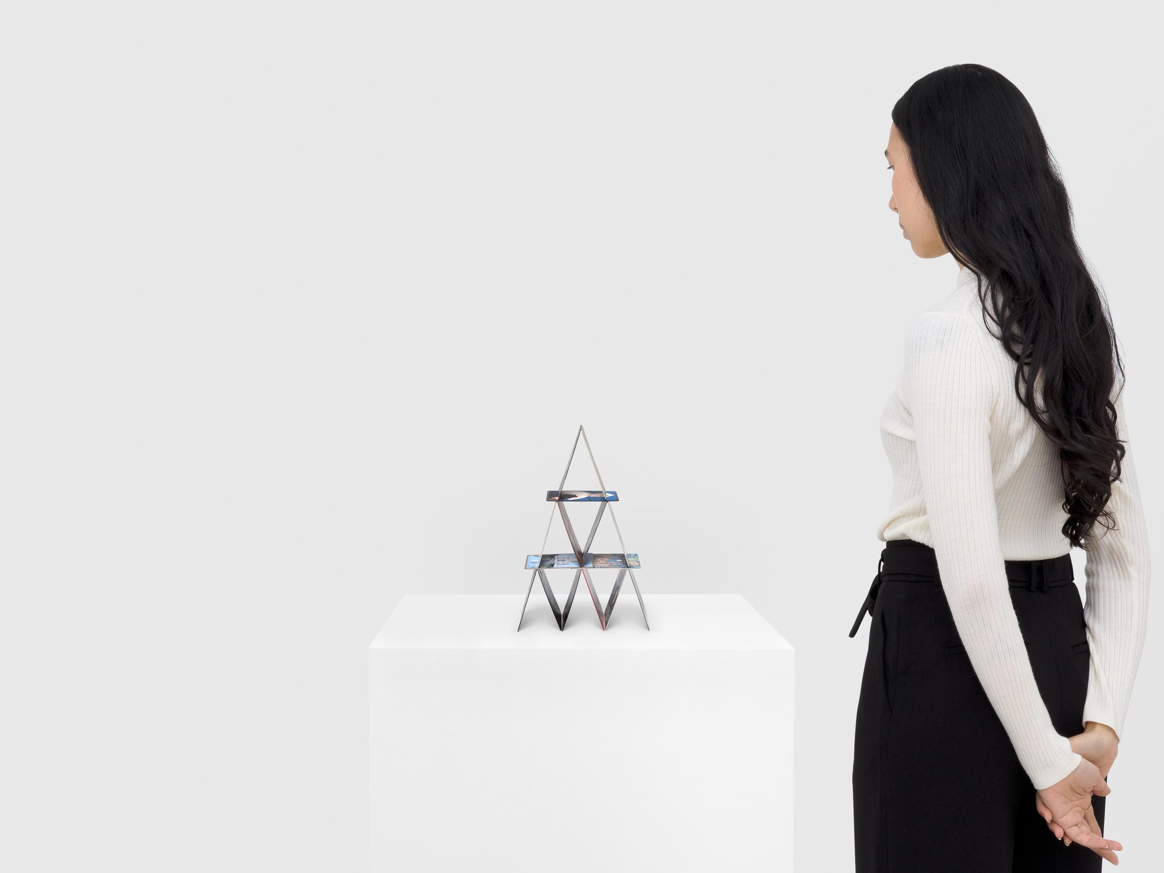 A painting by Elisheva Biernoff, titled House of Cards, dated 2012.