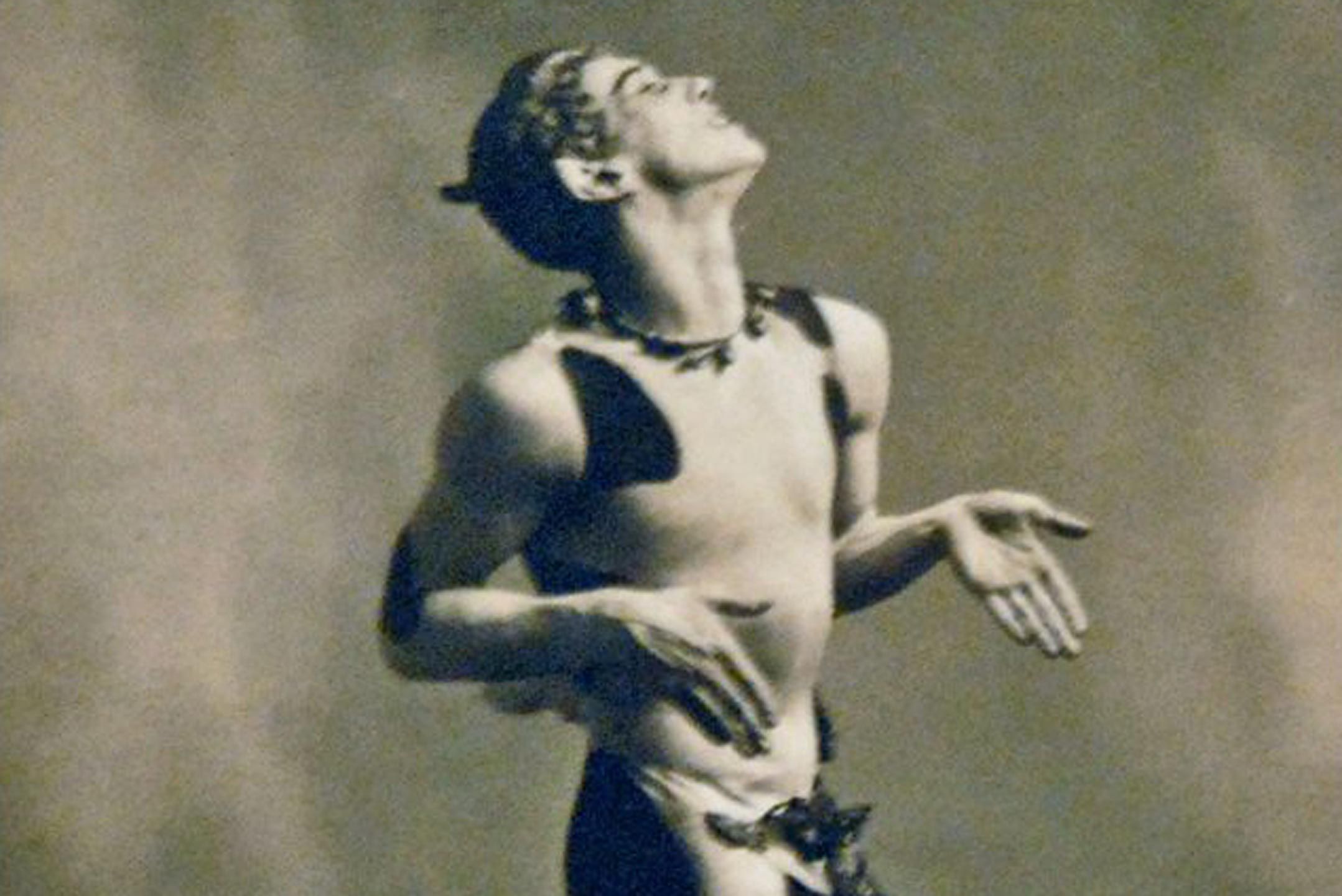 Nijinsky as Faun in the premiere of ballet L’après-midi d’un faune, May 29, 1912. Photo by Adolph de Meyer (detail)