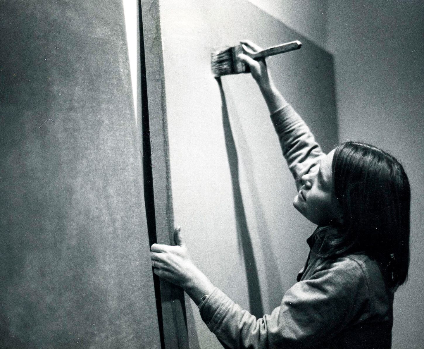 A photograph of Merrill Wagner in the studio, circa 1974. Copyright Merrill Wagner Studio