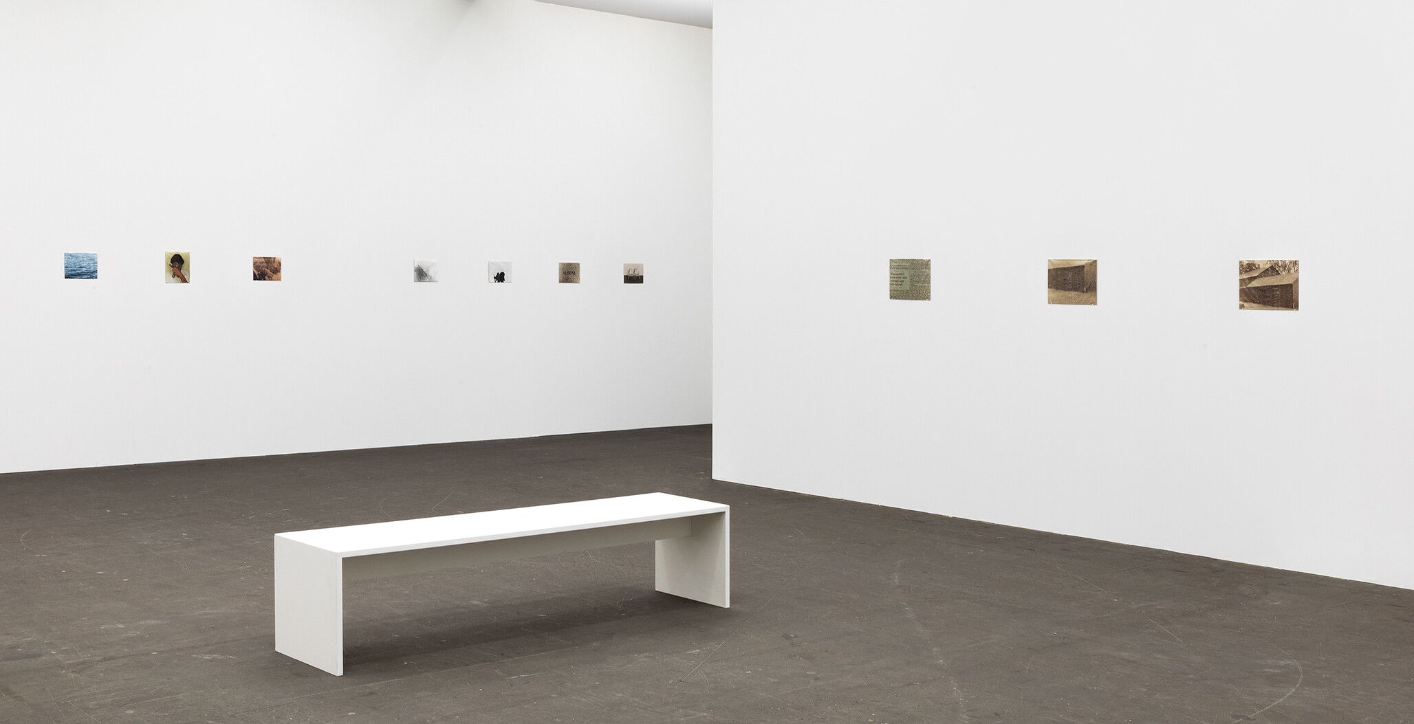 An installation view of works by Felix Gonzalez-Torres at Art Basel Unlimited in 2019.