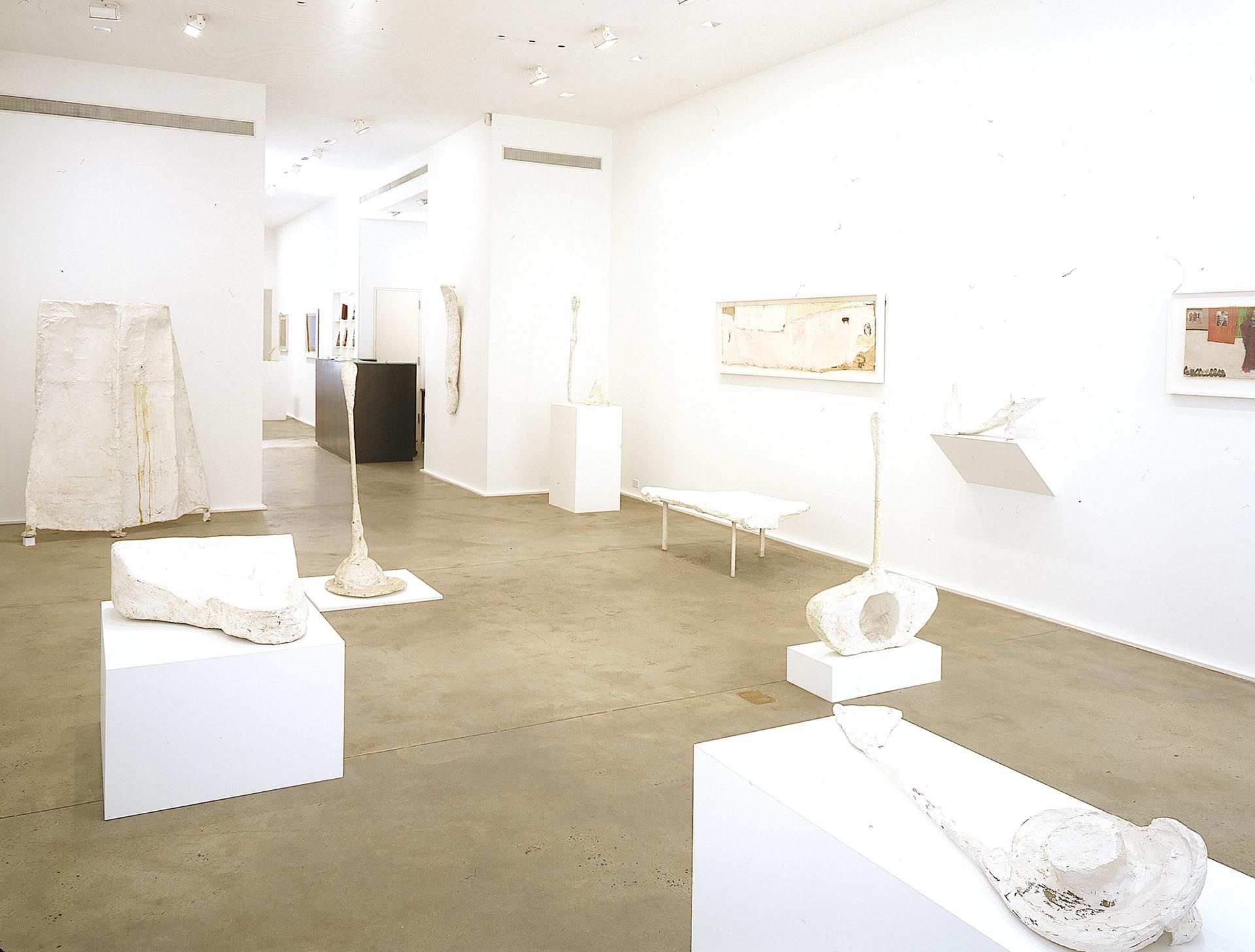 An installation view of the exhibition Franz West: Early Work, at David Zwirner New York, dated 2005.