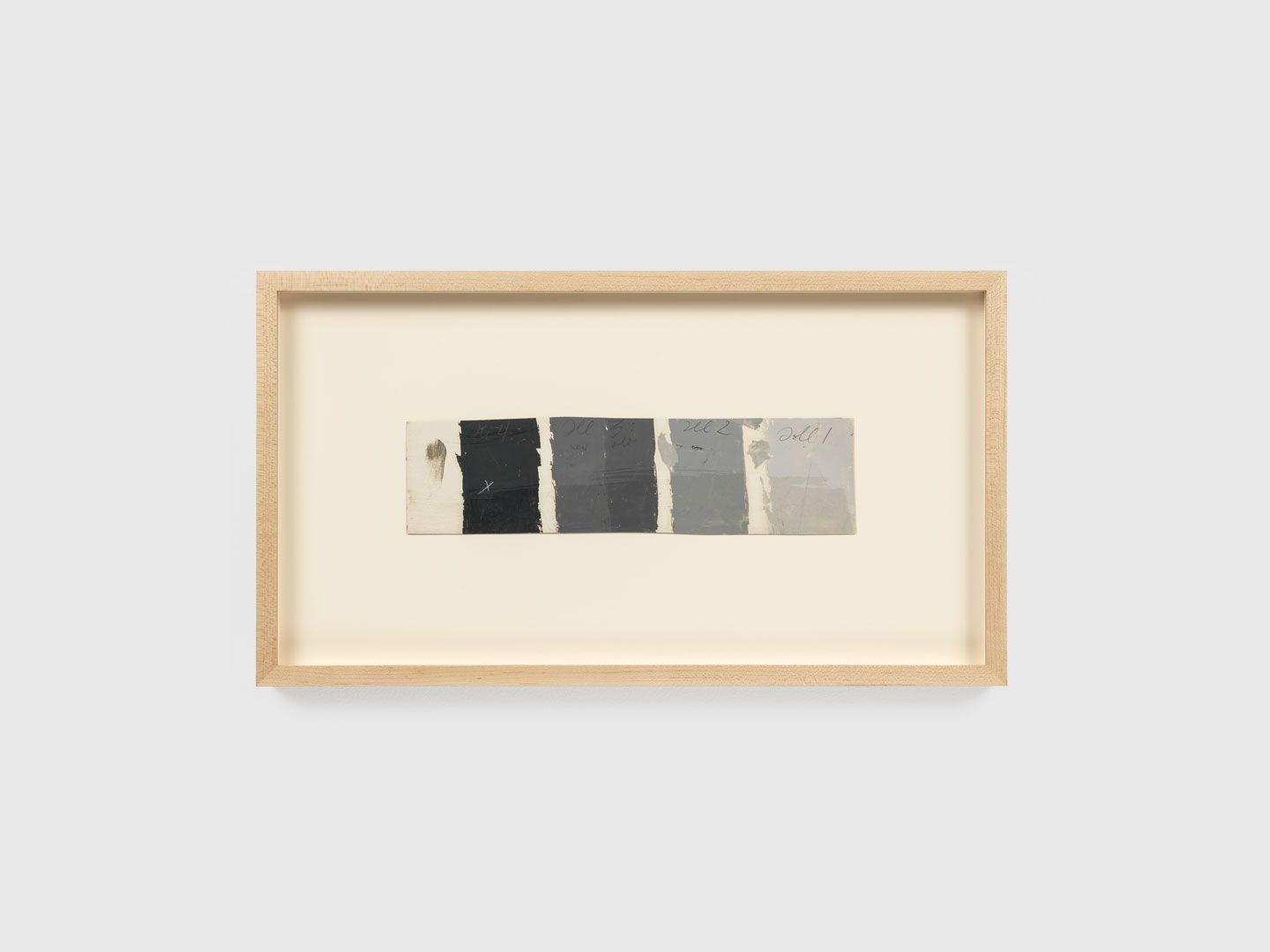 A mixed media work on card stock by Josef Albers, titled Color study, undated.