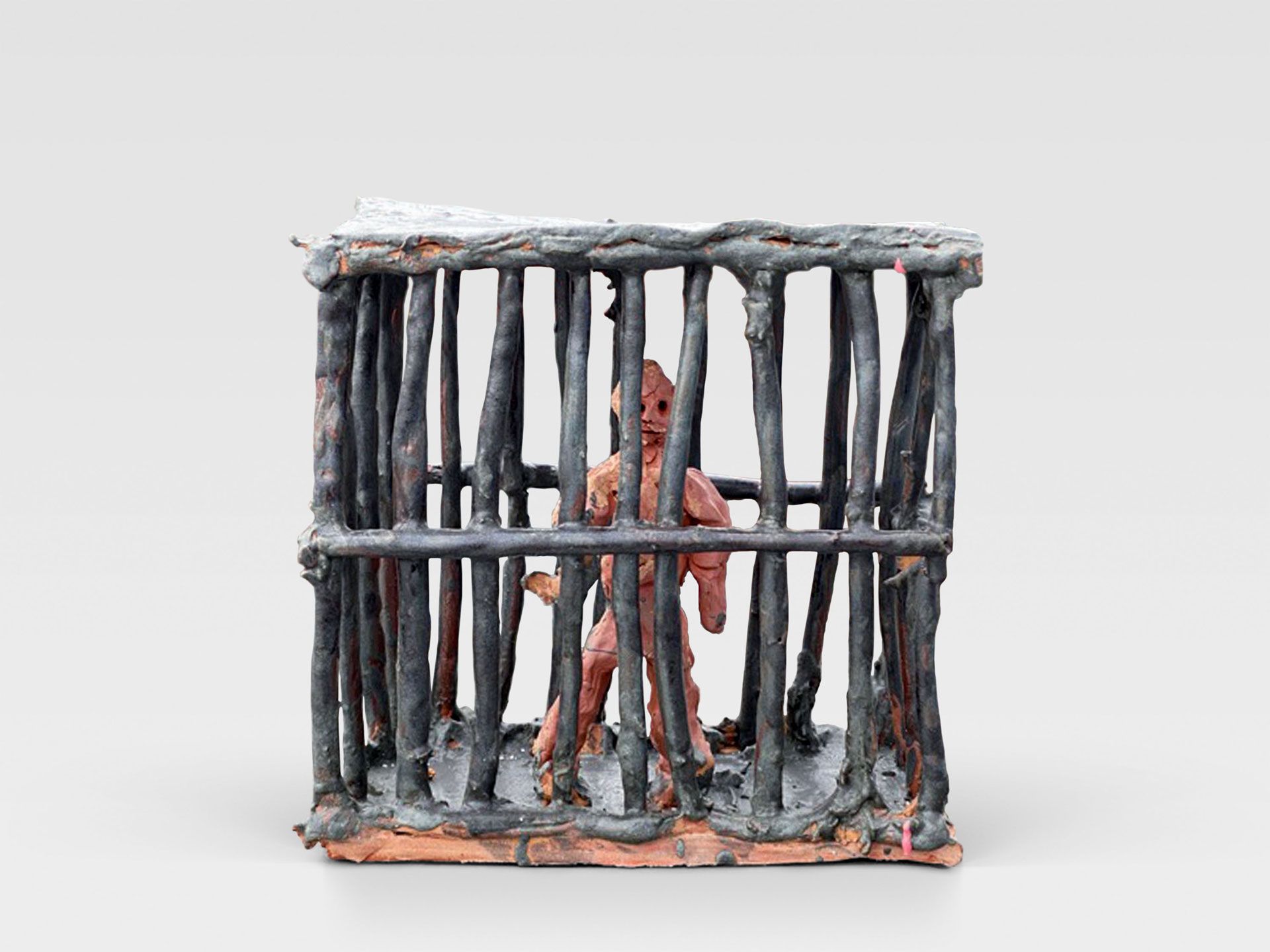 A sculpture by Josh Smith titled Prison, dated from 2013 to 2014.